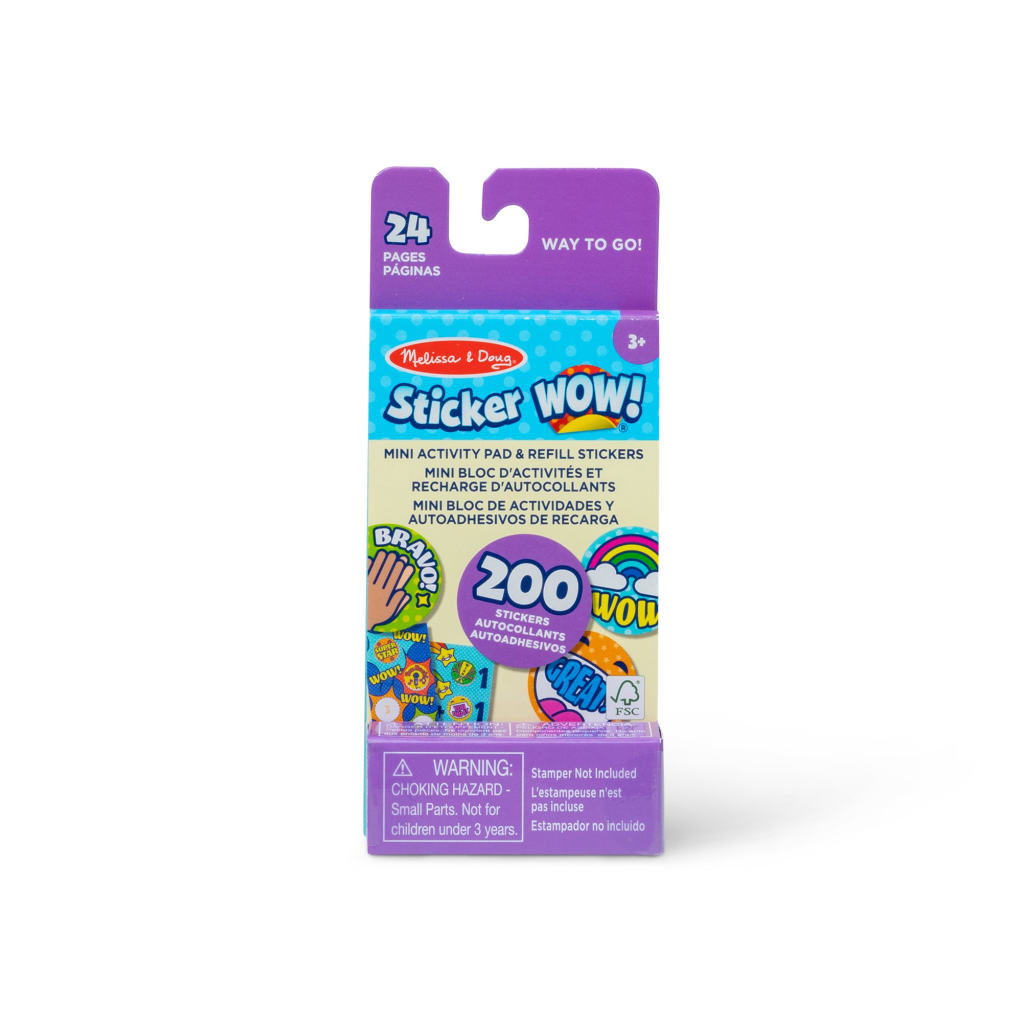 Sticker WOW!? Mini Activity Pad & Refill Stickers - Way to Go! (200+ Stickers. Stamper Not Included)