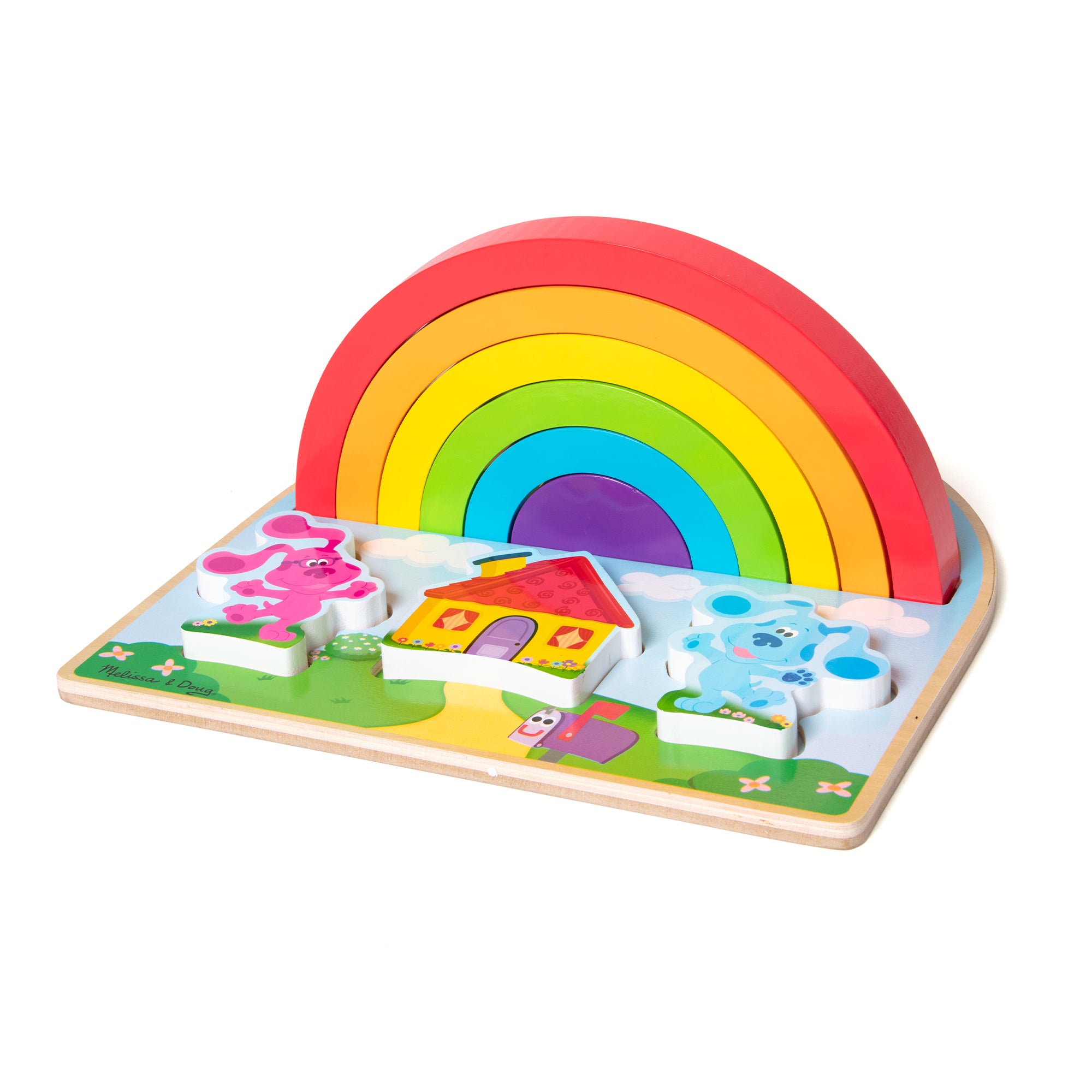 Blue's Clues & You! Wooden Rainbow Stacking Puzzle - 9 Pieces - Image 4