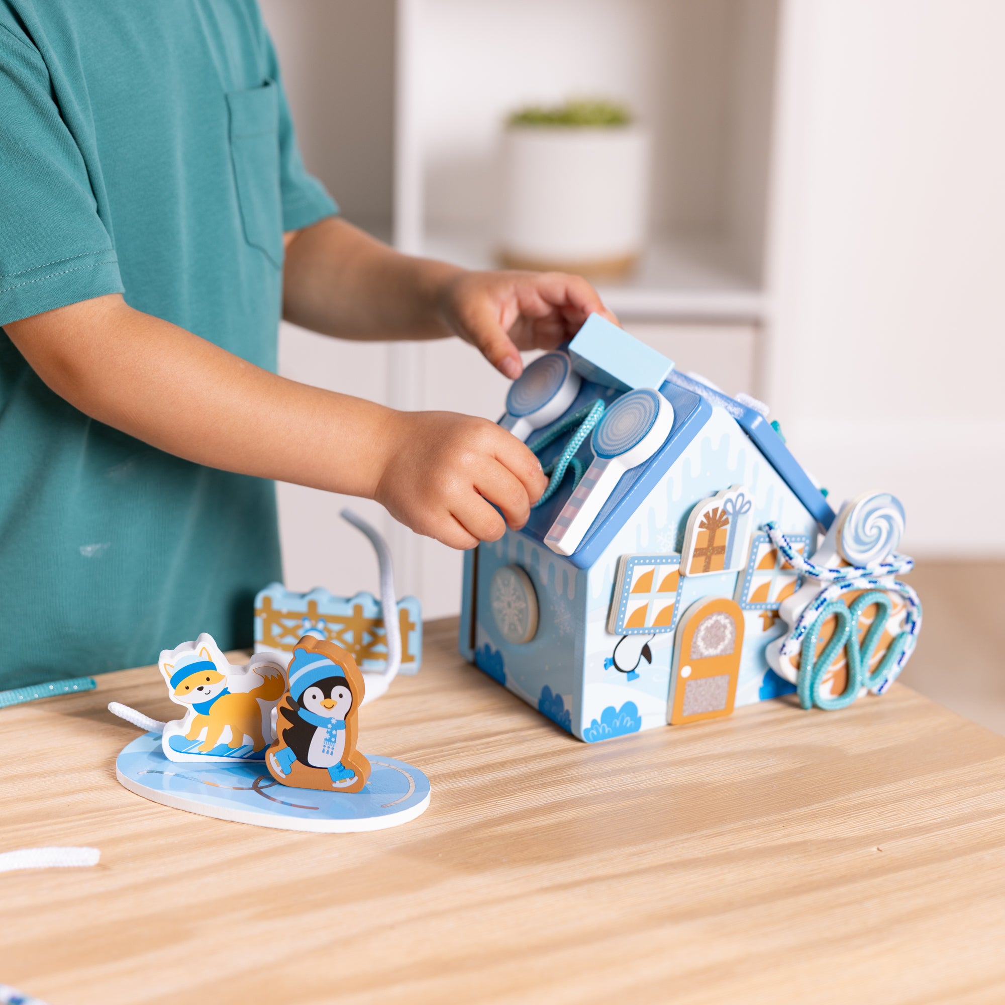Wooden Gingerbread House Play Set ?C Winter Frost - Image 7