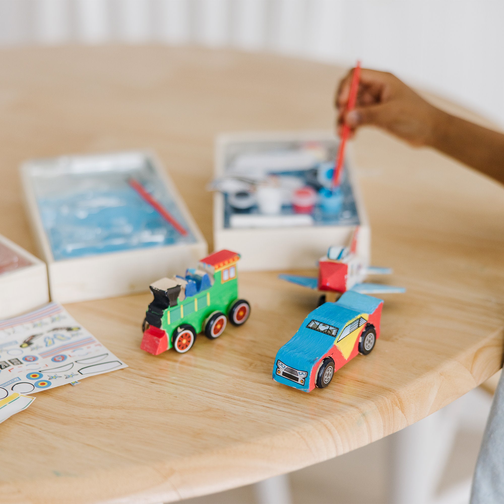 Createed by Me!? Vehicle Craft Kit 3-Pack: Plane. Train. Race Car - Image 2