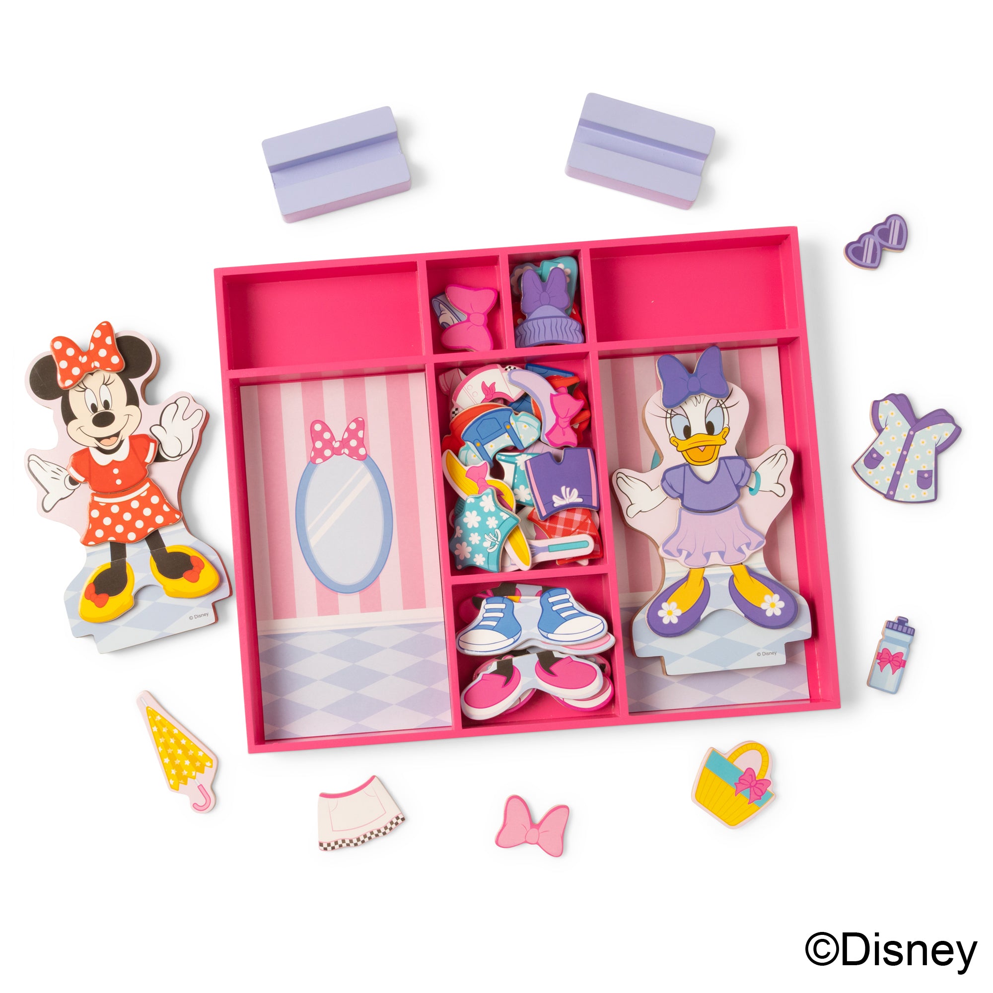 Disney Minnie & Daisy Deluxe Wooden Magnetic Dress-Up - Image 4