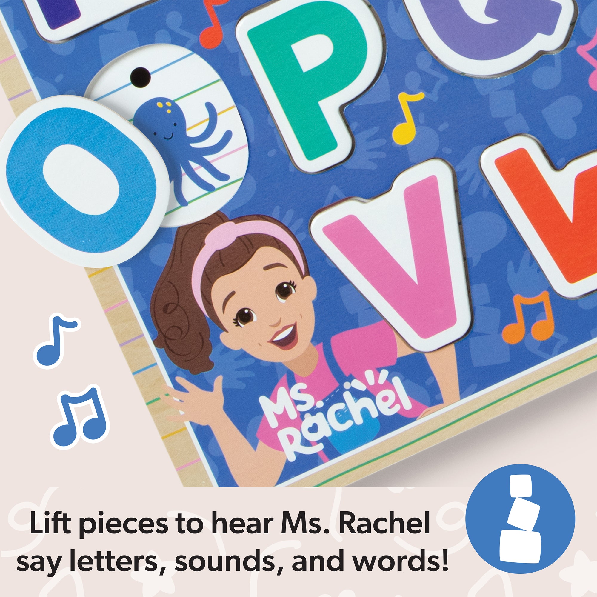 Ms. Rachel? Wooden Phonics Alphabet Sound Puzzle - 24 Pieces - Image 7