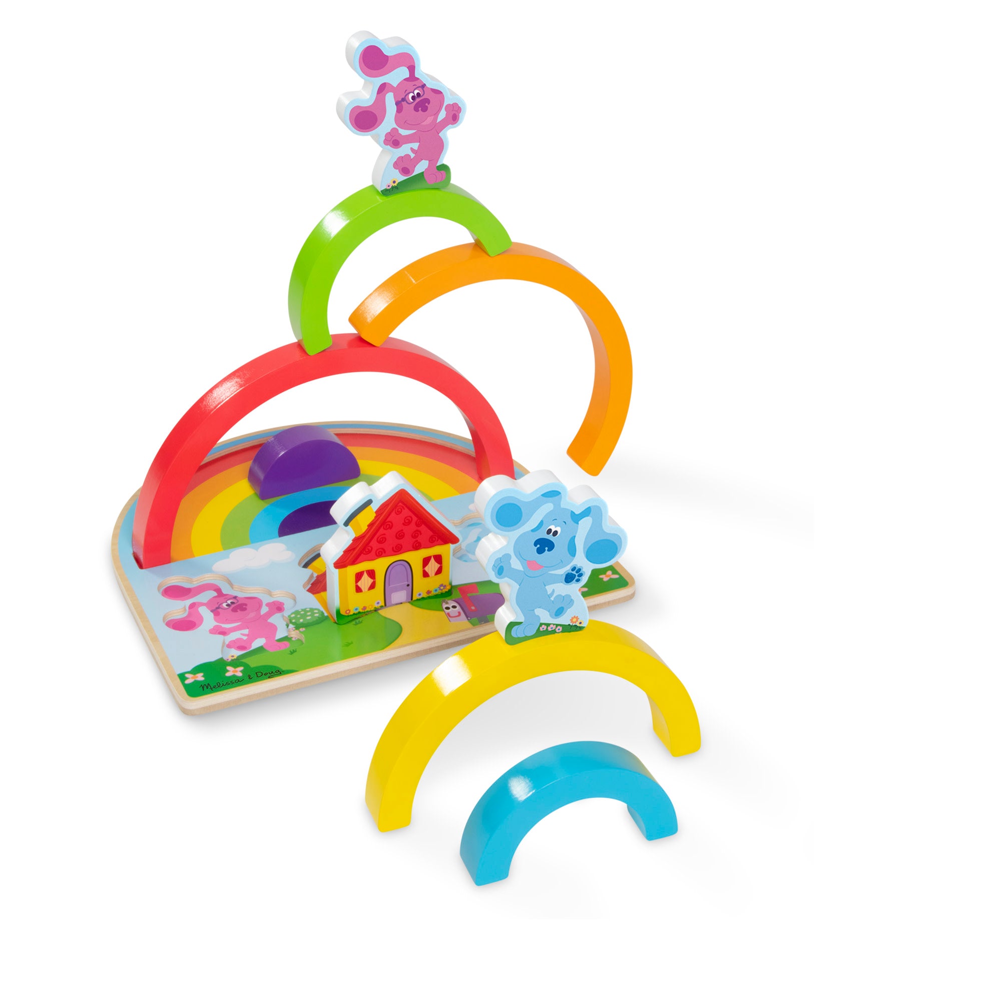 Blue's Clues & You! Wooden Rainbow Stacking Puzzle - 9 Pieces - Image 6