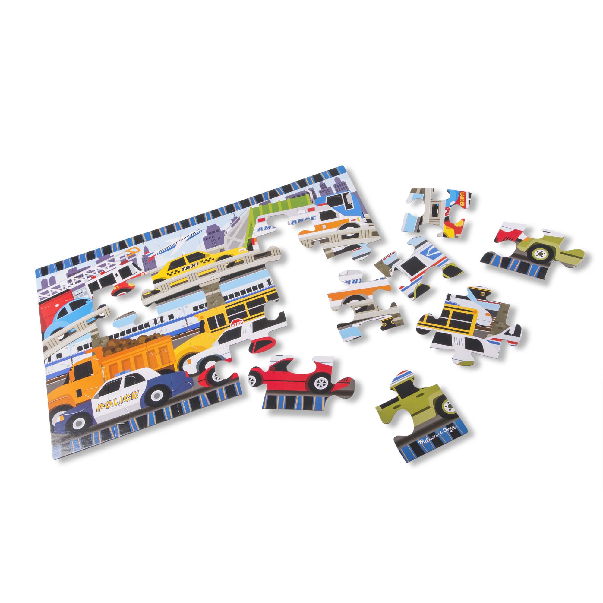 Traffic Jam Floor Puzzle - 24 Pieces - Image 8