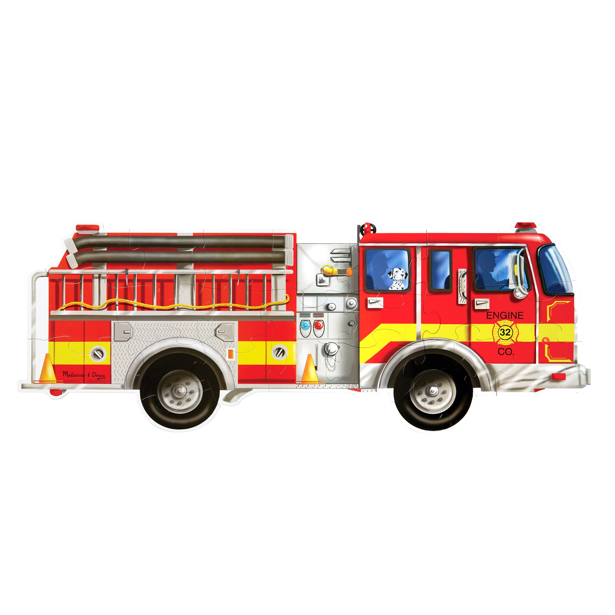 Giant Fire Truck Floor Puzzle - 24 Pieces - Image 8