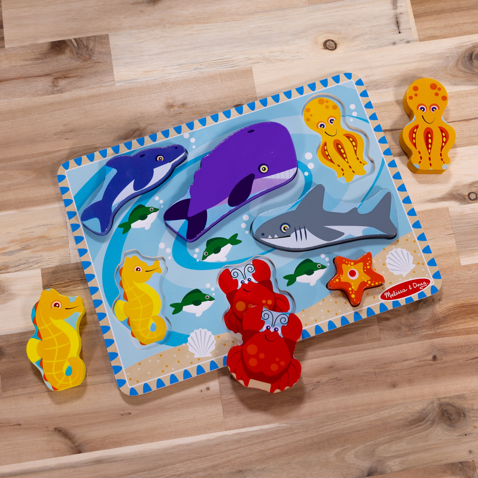 Sea Creatures Chunky Puzzle - 7 Pieces - Image 9