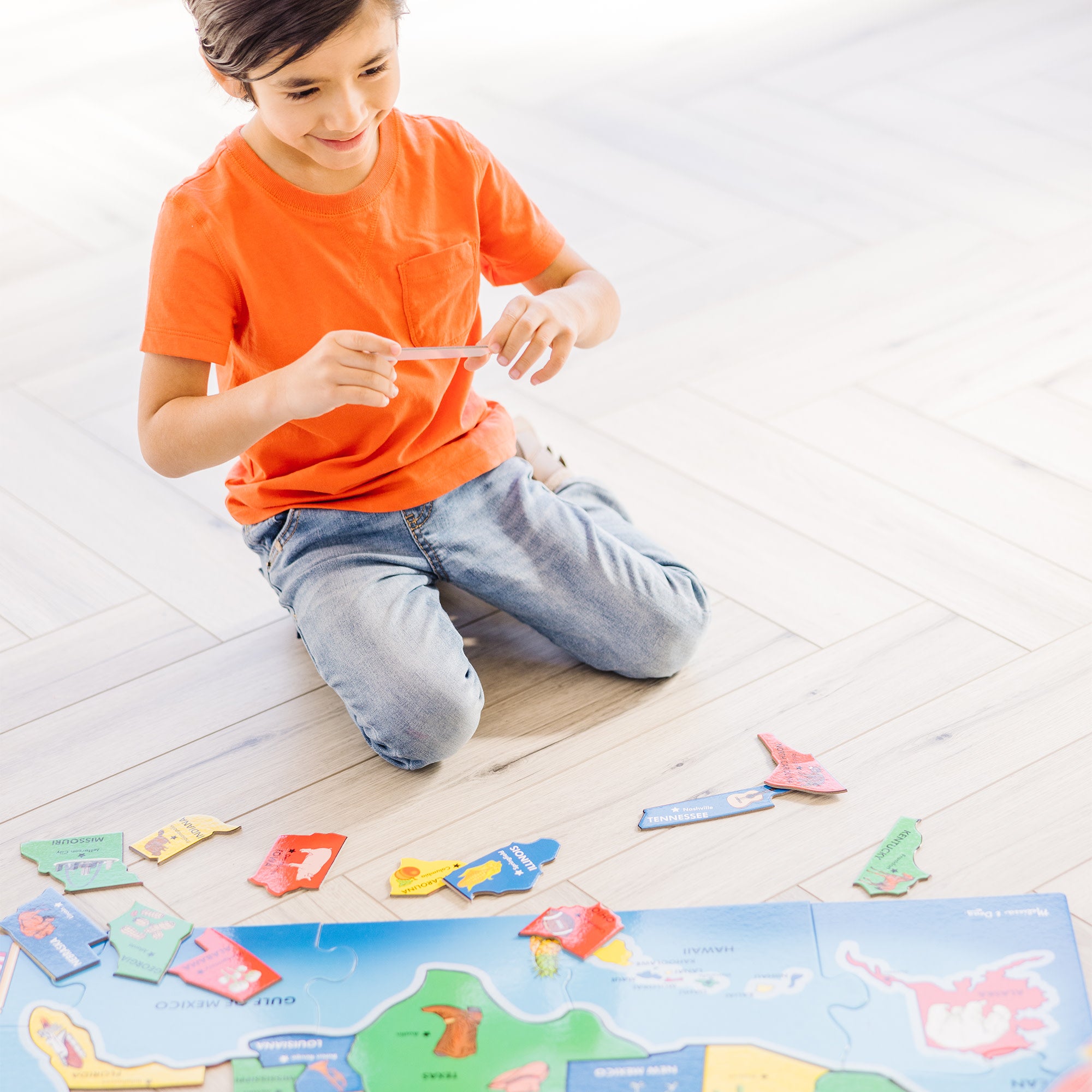USA Map Floor Puzzle - 51 Pieces - Image 9