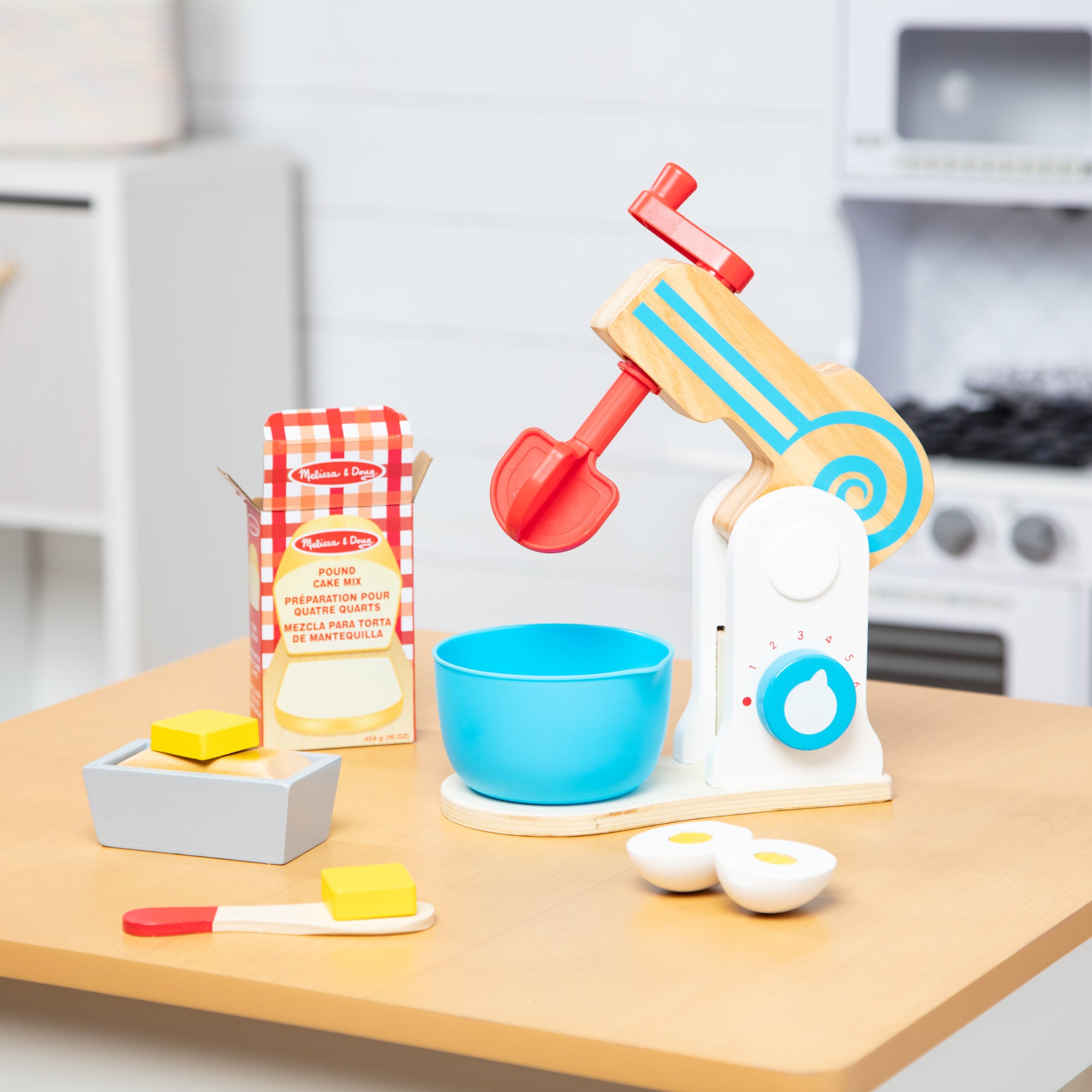 Wooden Make-a-Cake Mixer Set - Image 9