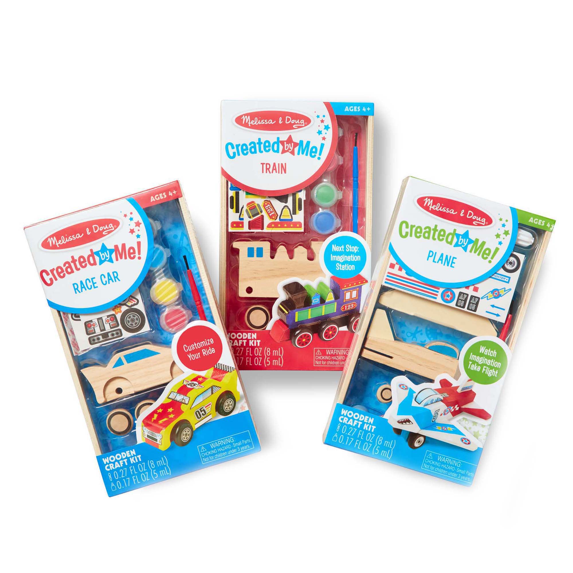 Createed by Me!? Vehicle Craft Kit 3-Pack: Plane. Train. Race Car - Image 4