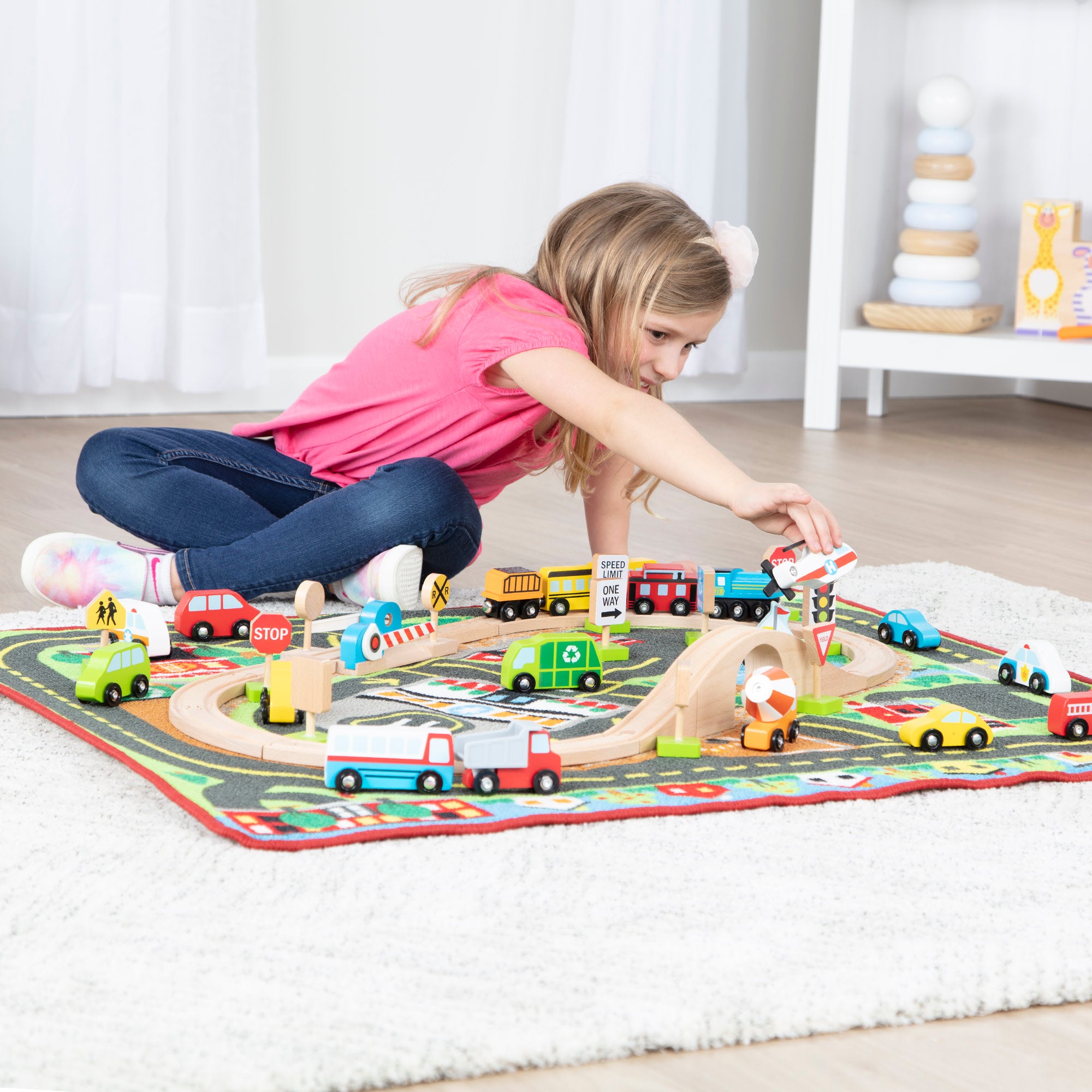 Deluxe Multi-Vehicle Activity Rug Play Set - Image 6