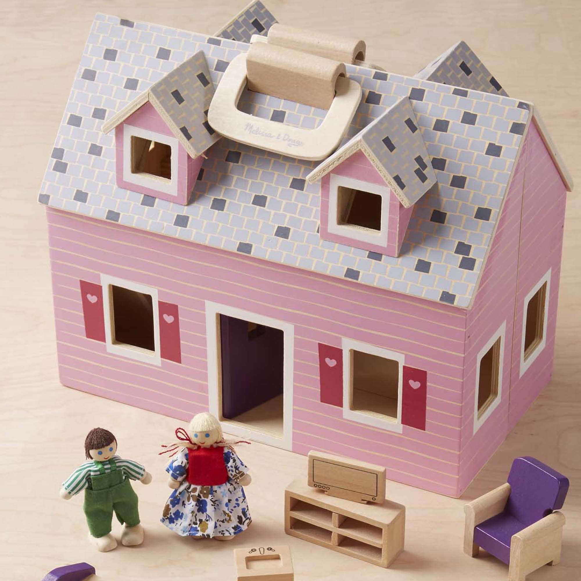 Wooden Fold & Go Dollhouse - Image 9