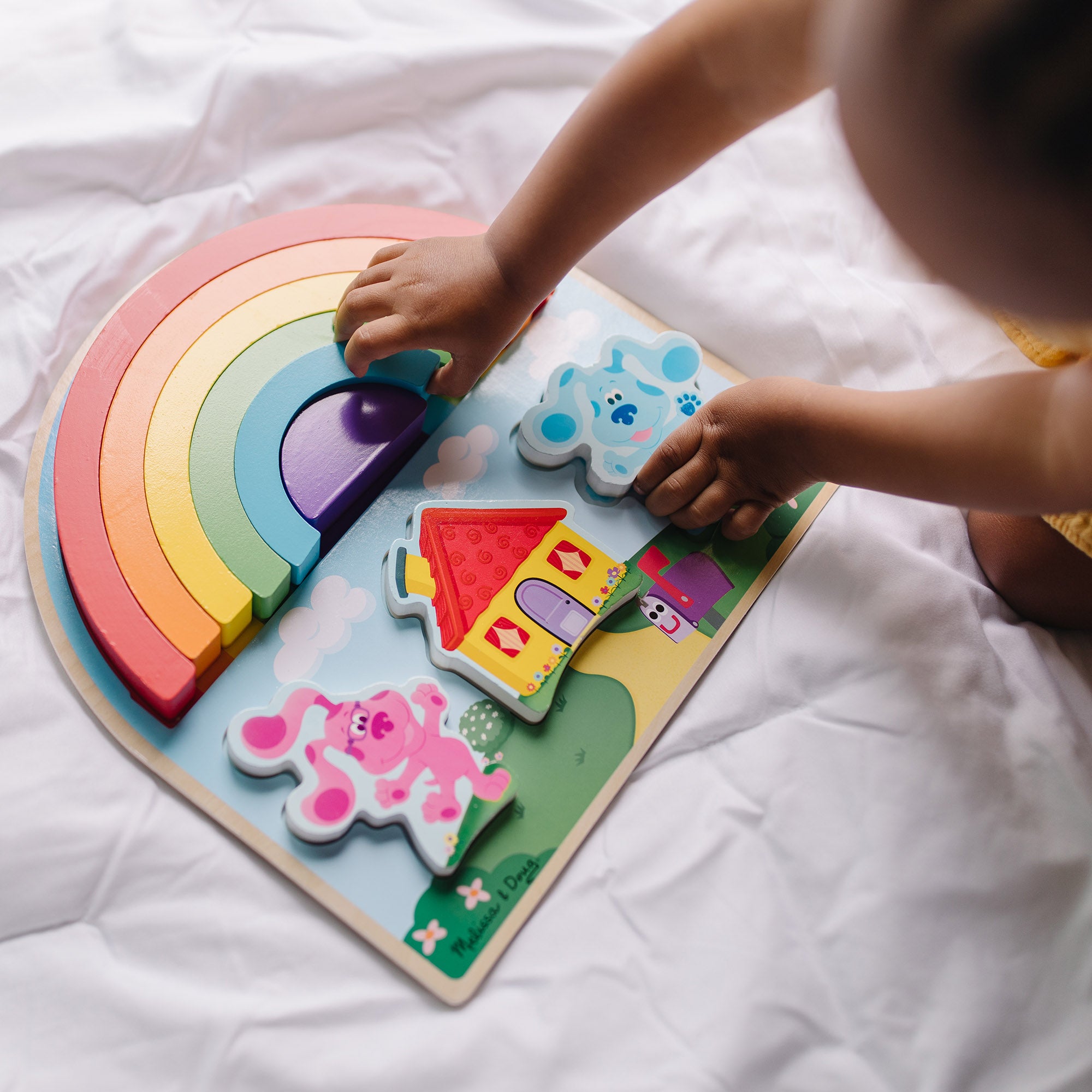 Blue's Clues & You! Wooden Rainbow Stacking Puzzle - 9 Pieces - Image 10