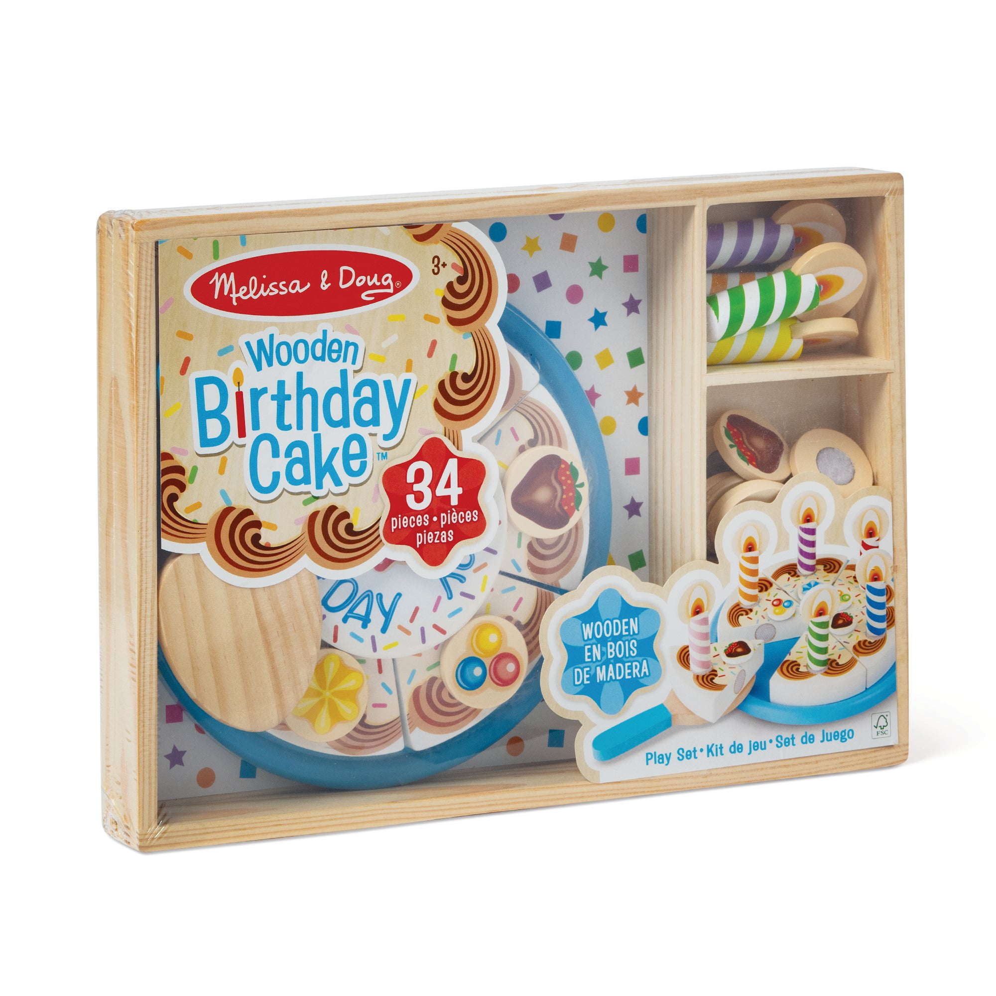 Wooden Birthday Cake Play Set - Image 3