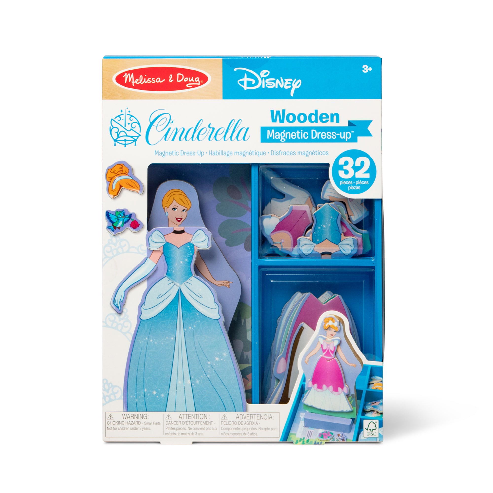 Disney Princess Cinderella Wooden Magnetic Dress-Up - Image 3