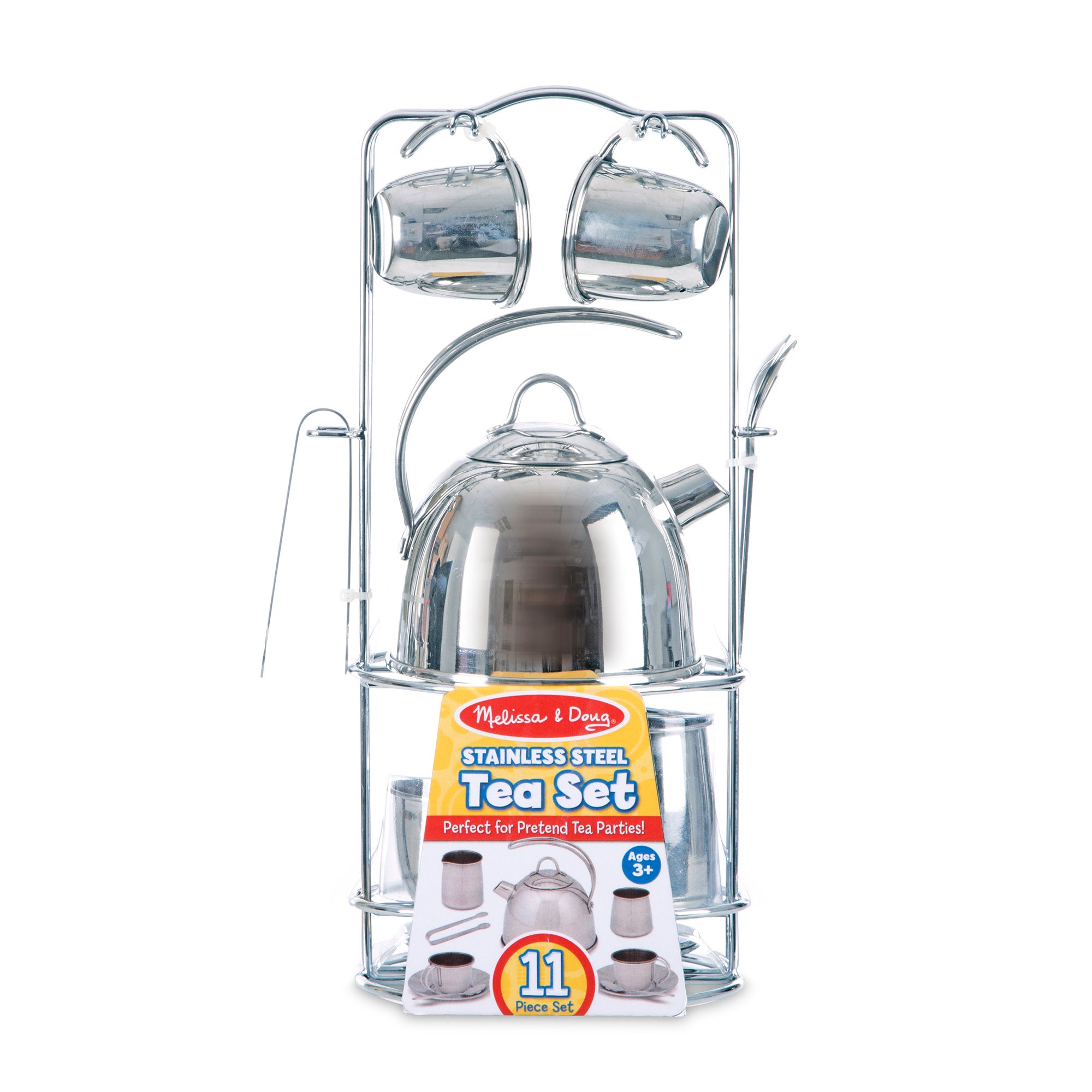 Stainless Steel Tea Set with Storage Stand - Image 3