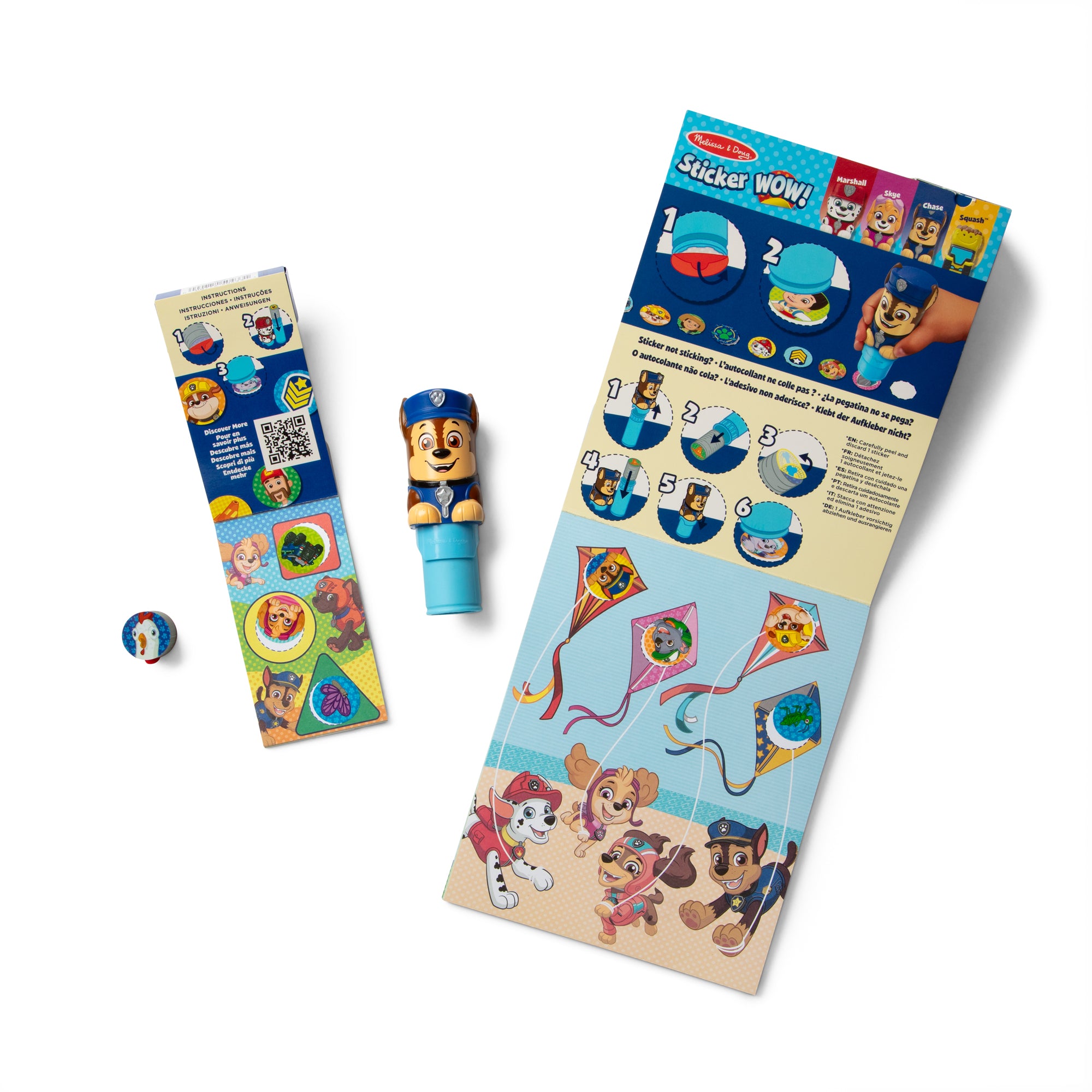 Sticker WOW!? PAW Patrol Chase Bundle: Activity Pad & Sticker Stamper + Mini Activity Pad and 200 Refill Stickers - Image 4