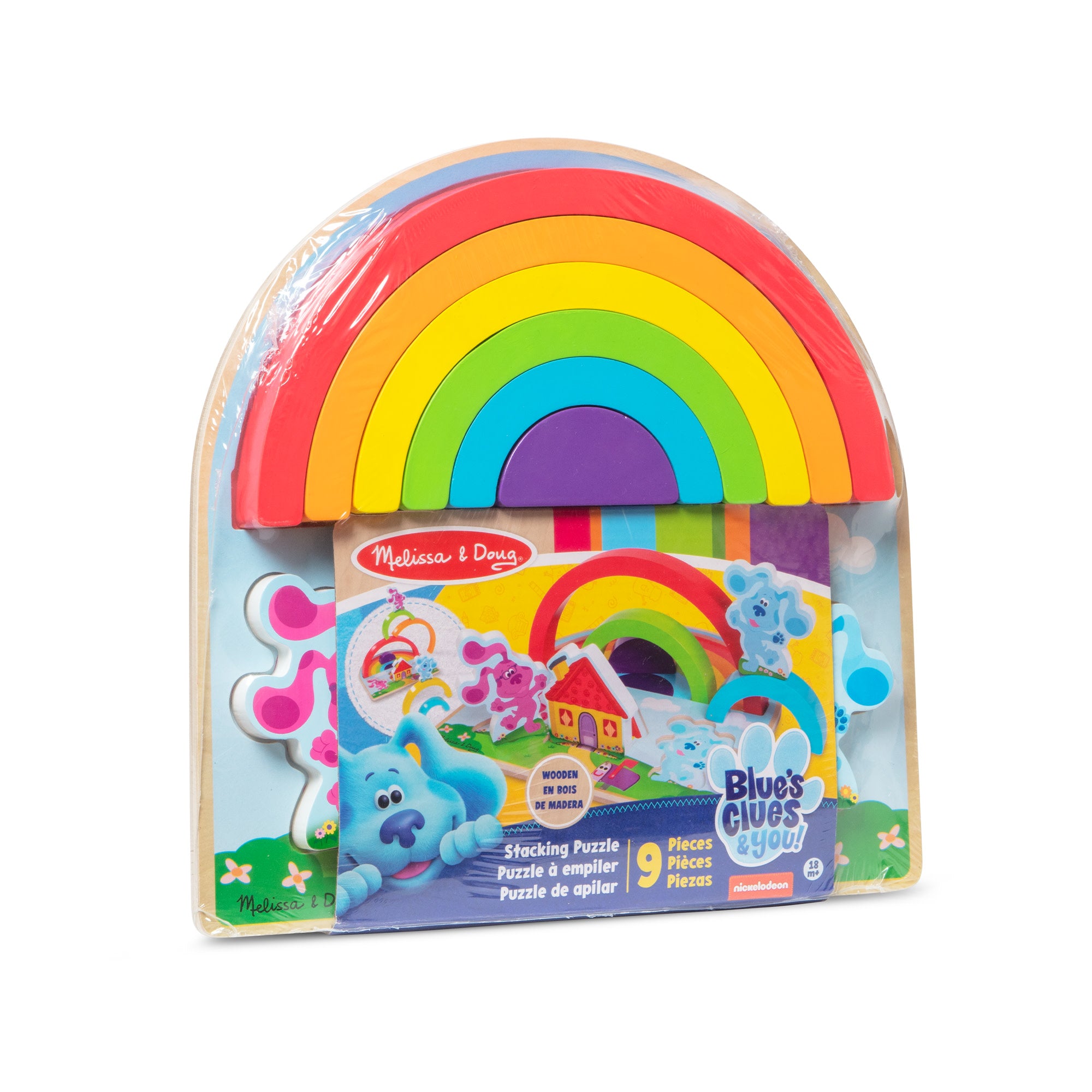 Blue's Clues & You! Wooden Rainbow Stacking Puzzle - 9 Pieces - Image 3