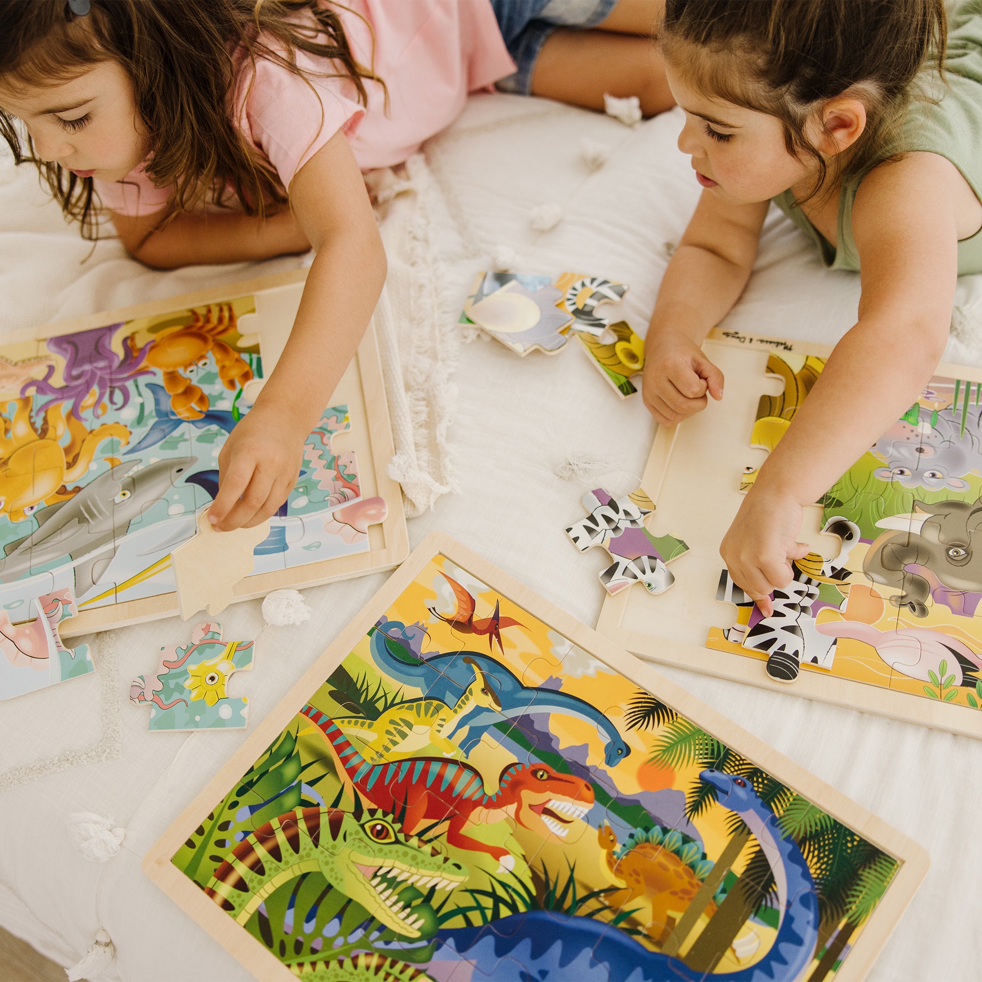 Wooden Jigsaw Puzzle 3-Pack: Dinosaur. African Plains. Under the Sea - Image 6