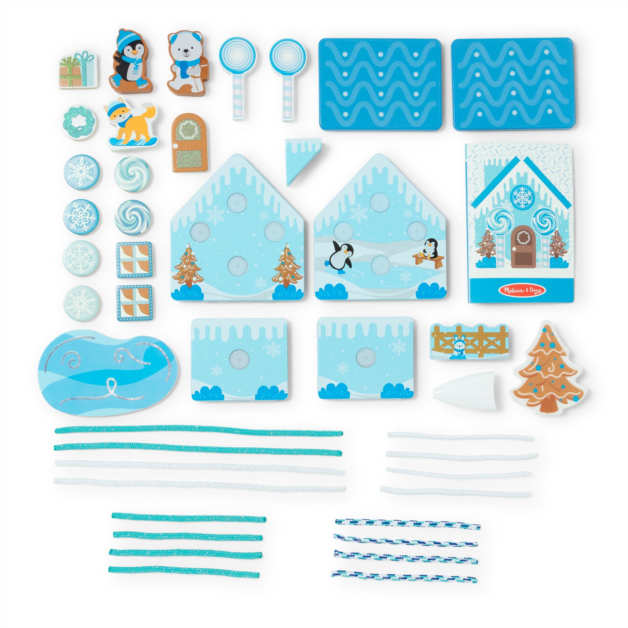 Wooden Gingerbread House Play Set ?C Winter Frost - Image 4