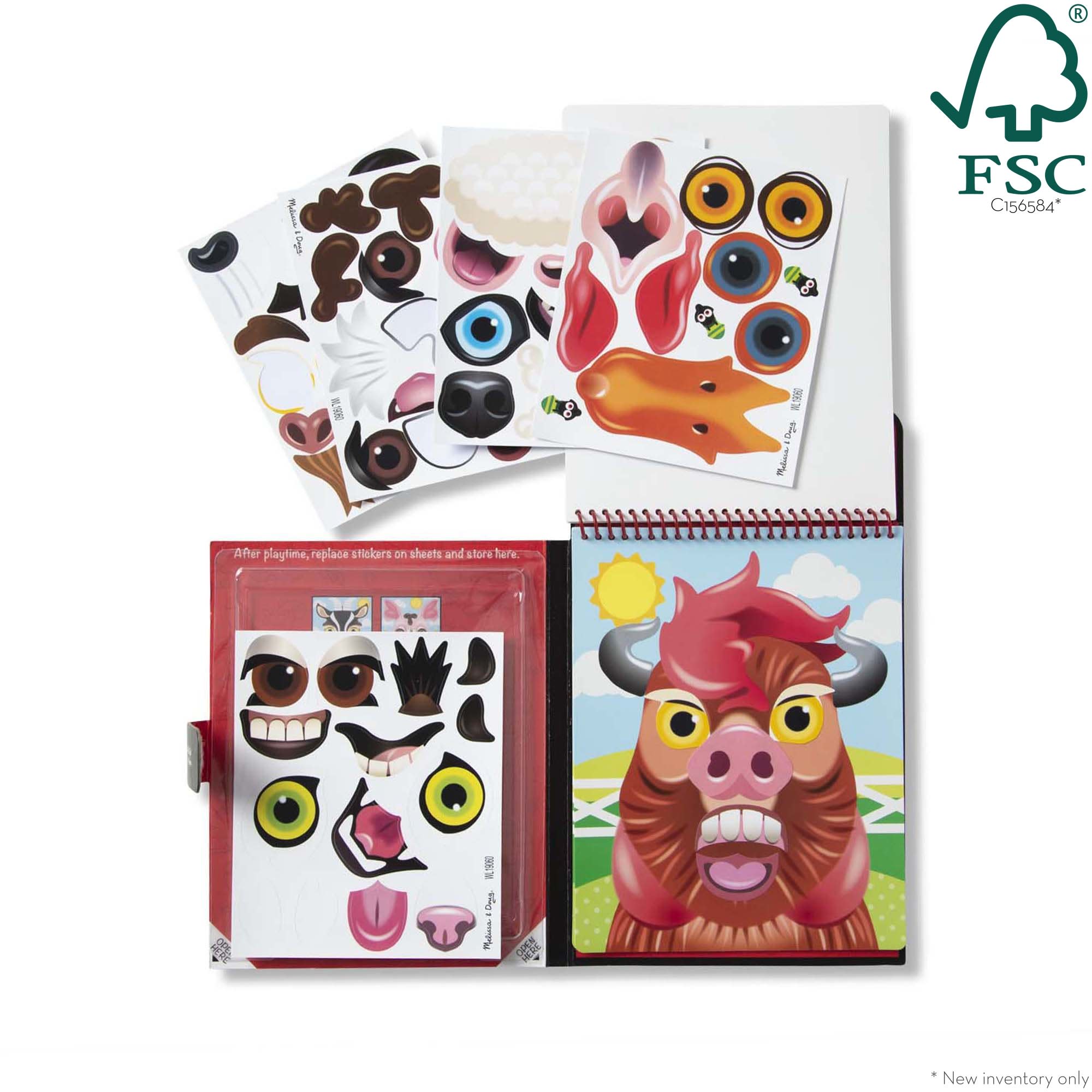 Make-a-Face ?C Farm Reusable Sticker Pad ?C On the Go Travel Activity - Image 3
