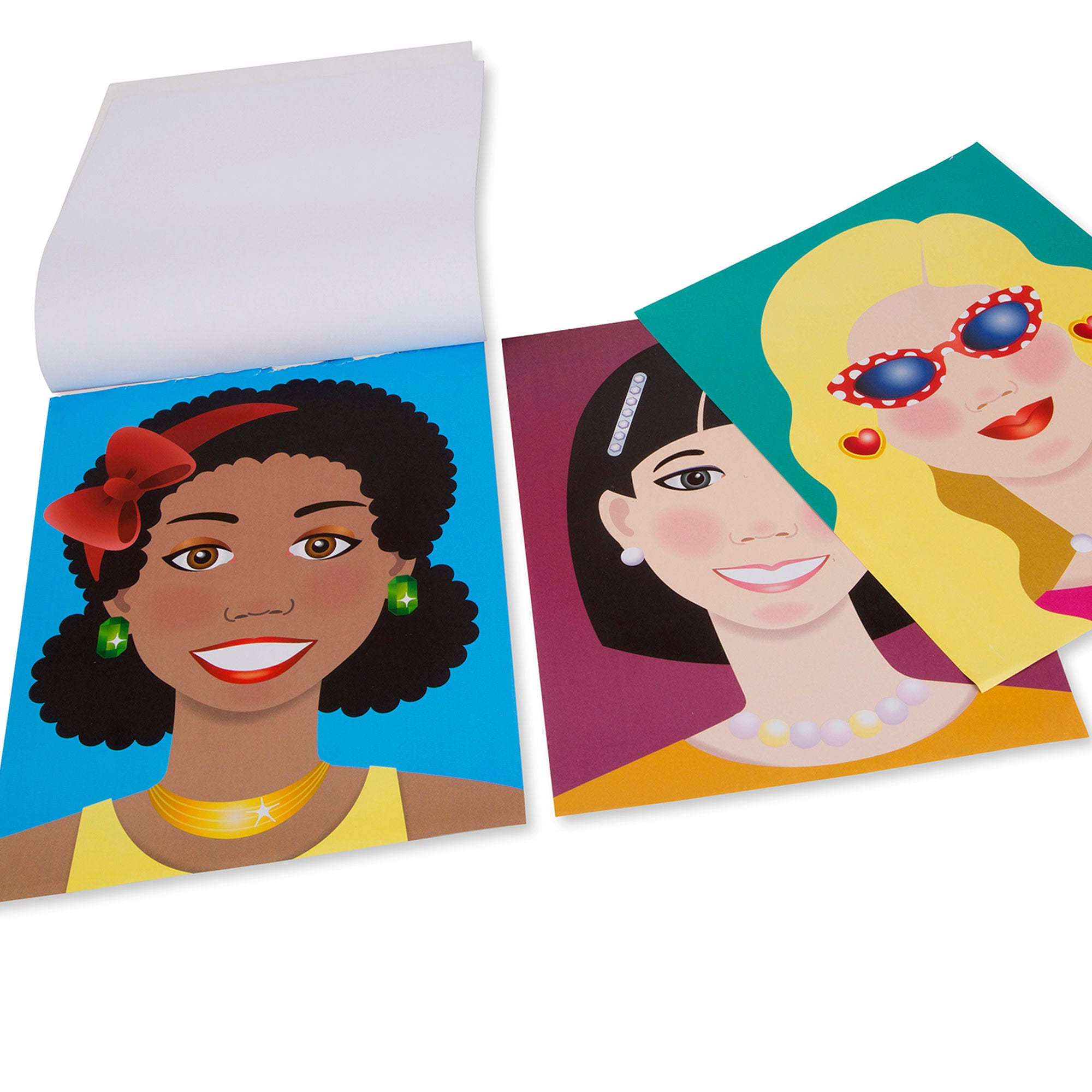 Make-a-Face Sticker Pad - Fashion Faces - Image 9