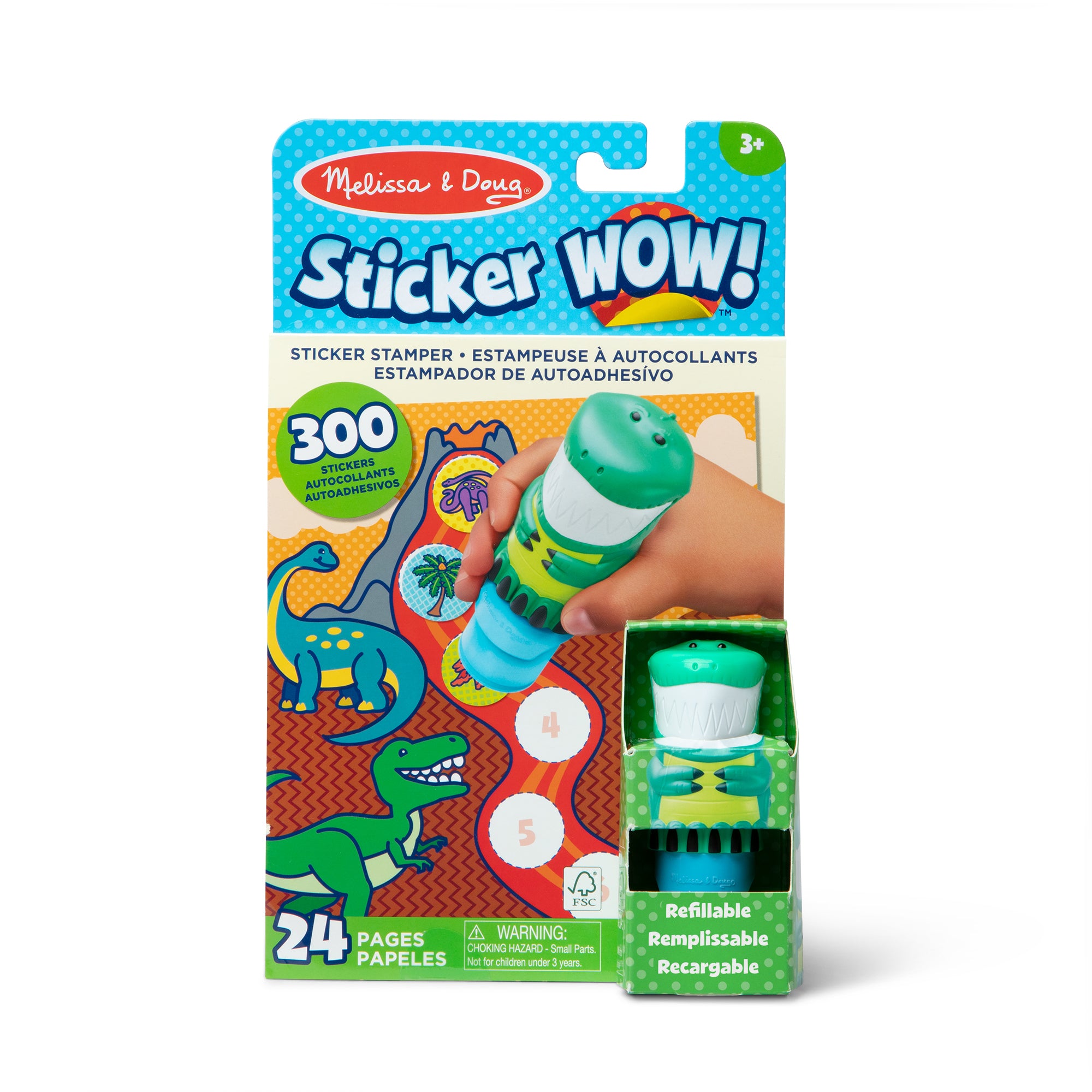 Sticker WOW!? Activity Pad & Sticker Stamper 12-PACK - Dinosaur