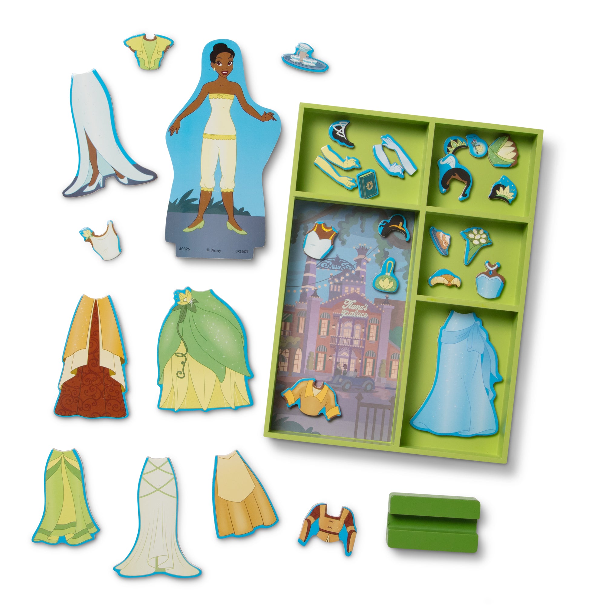 Disney Princess Tiana Wooden Magnetic Dress-Up Play Set - Image 4