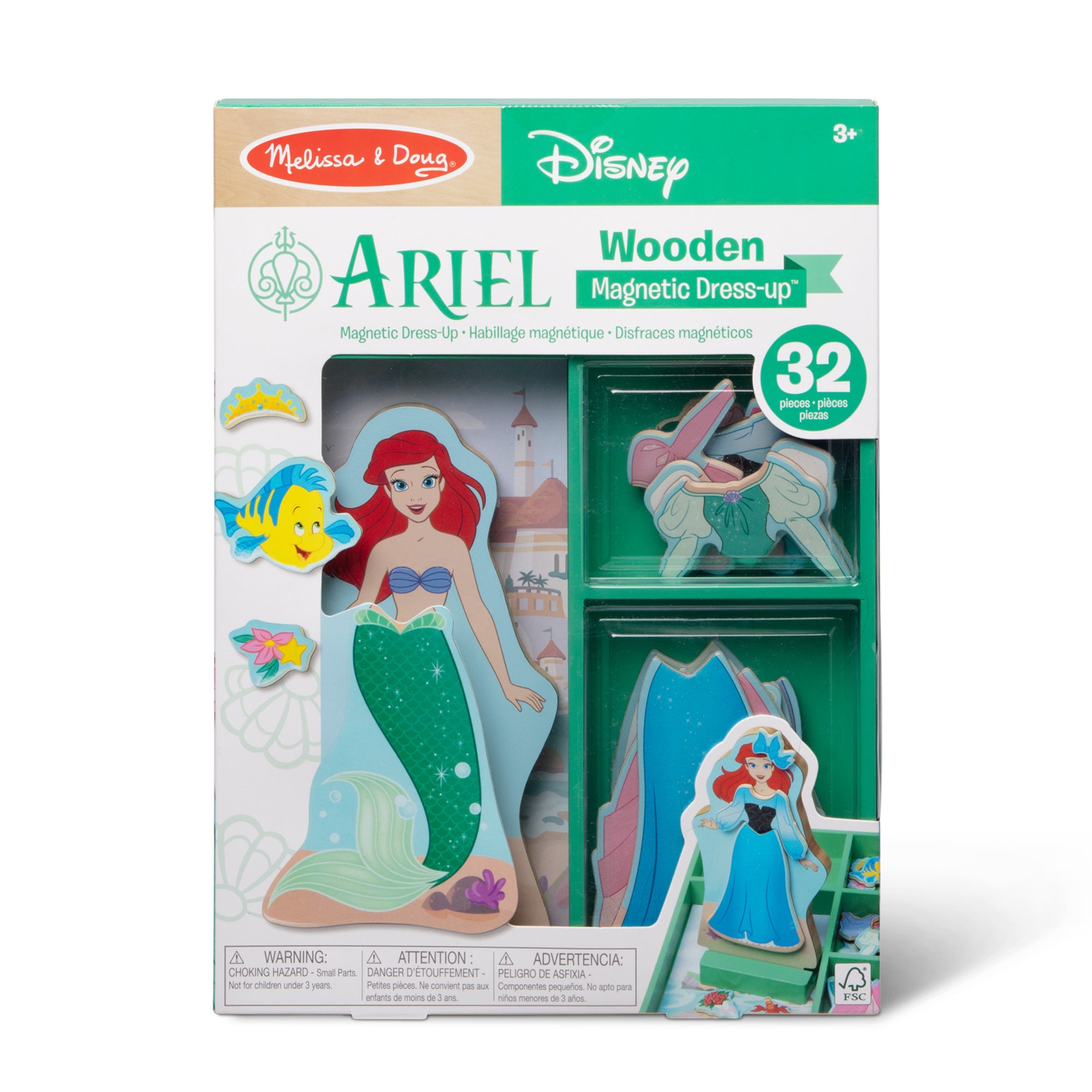 Disney Princess Ariel Wooden Magnetic Dress-Up - Image 3