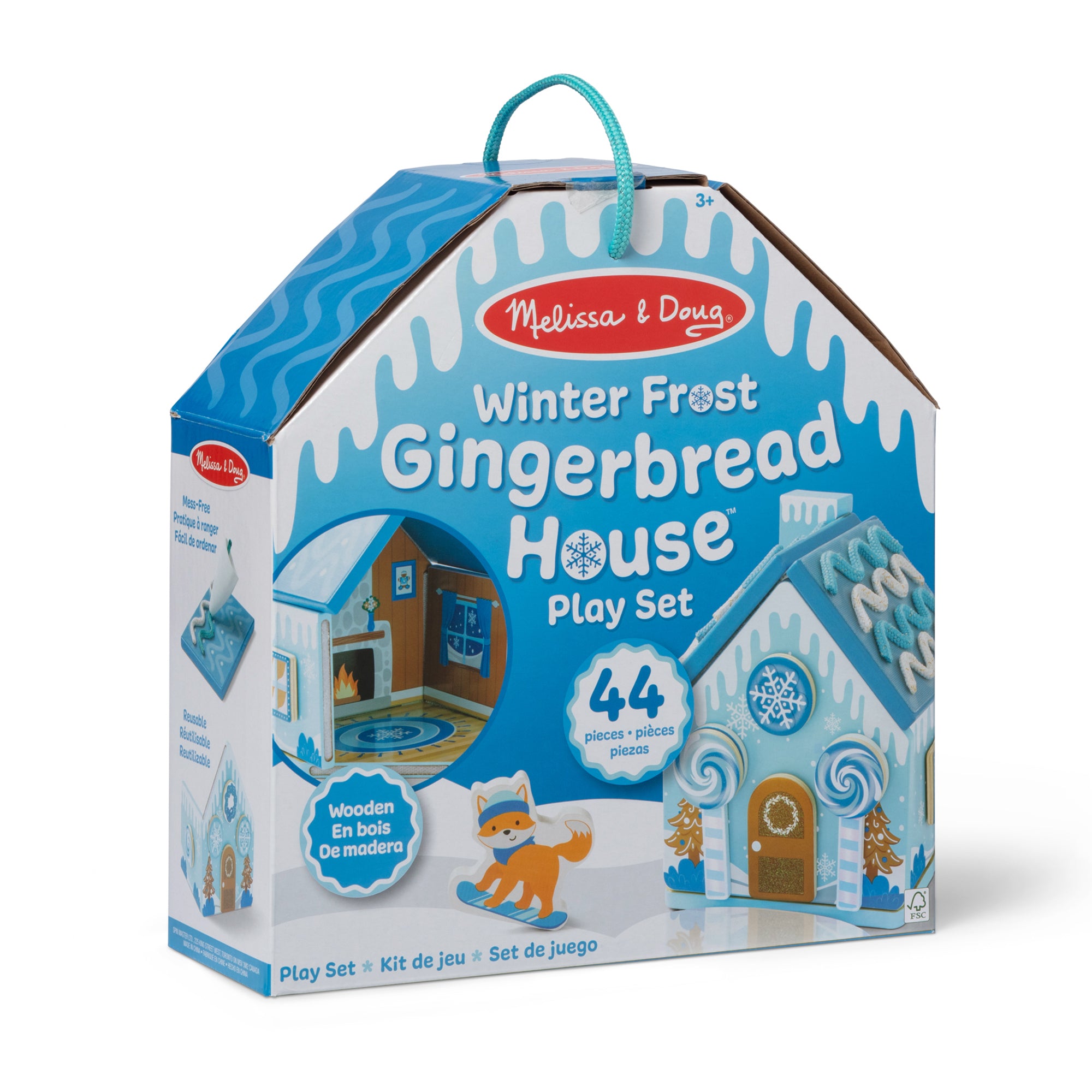 Wooden Gingerbread House Play Set ?C Winter Frost - Image 3