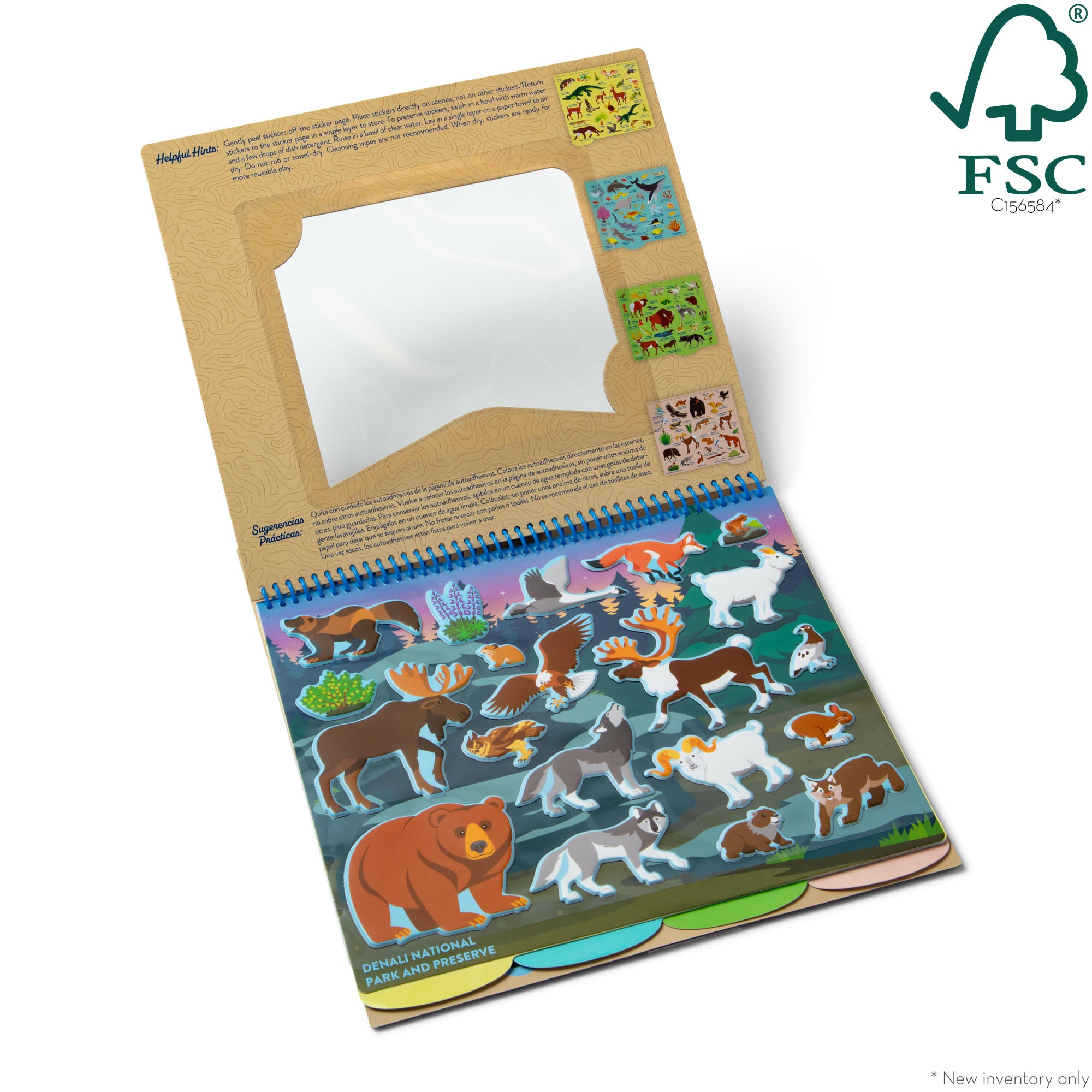 National Parks Reusable Stickers ?C Park Animals (5 Scenes. 121 Stickers) - Image 10
