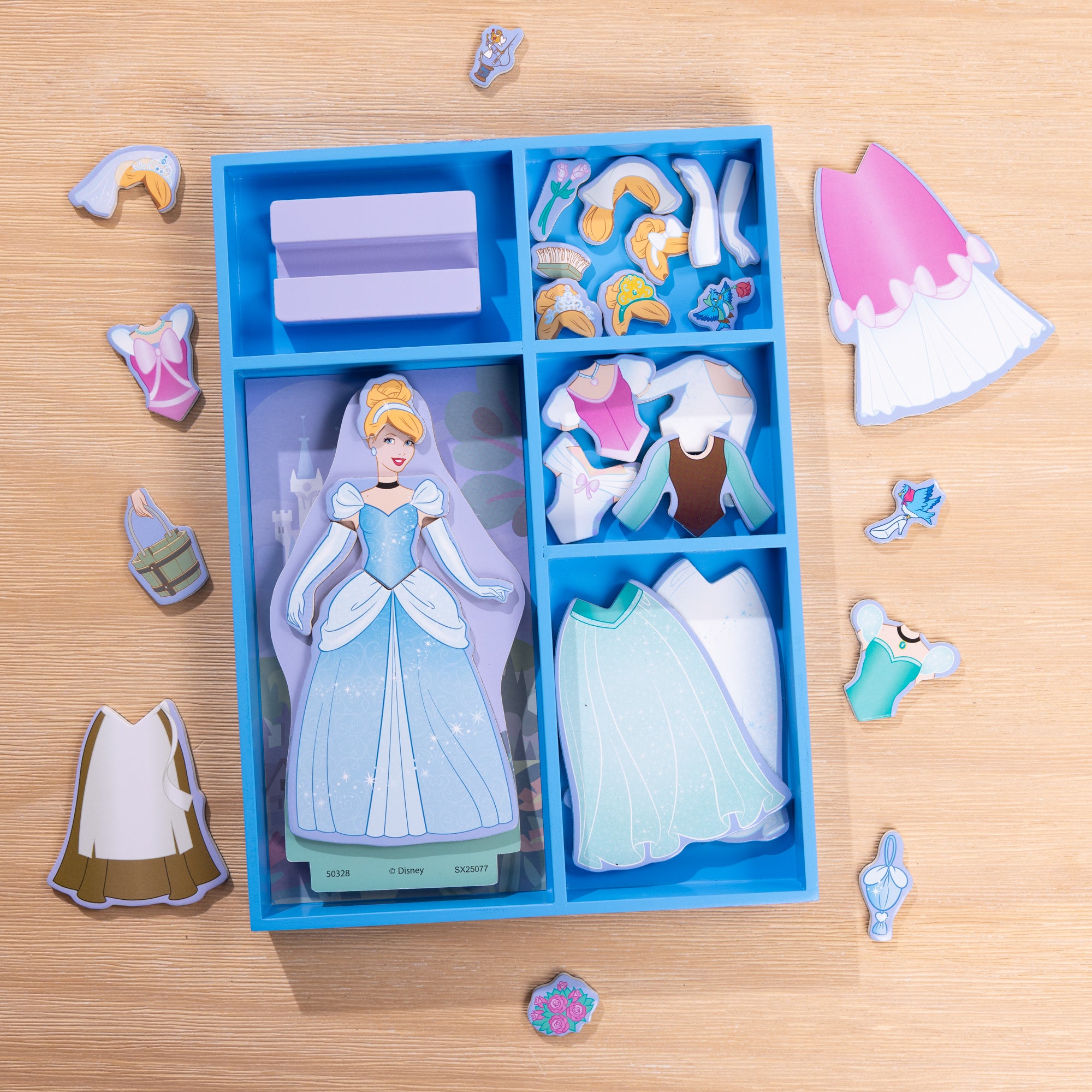 Disney Princess Cinderella Wooden Magnetic Dress-Up - Image 9