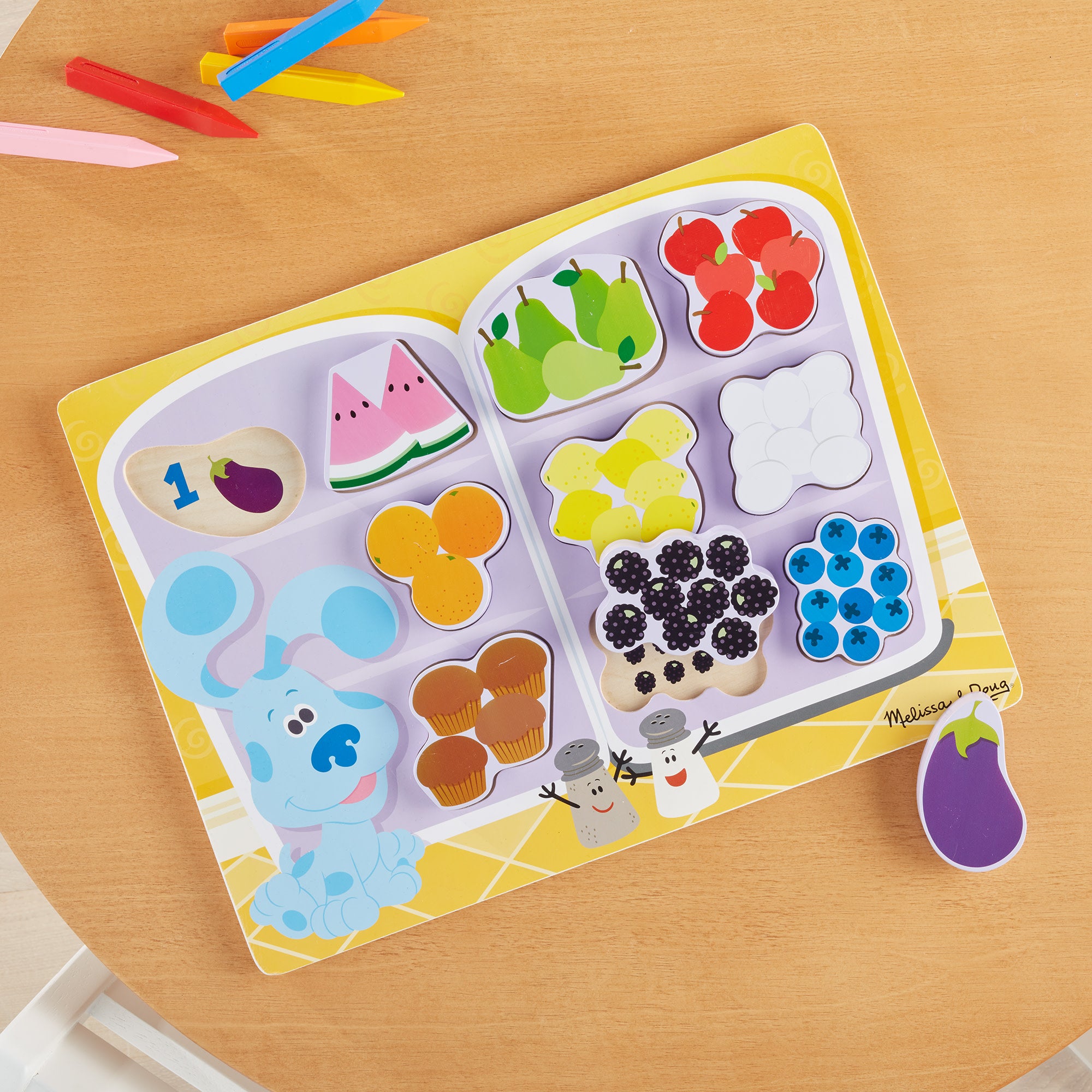 Blue's Clues & You! Fridge Food Wooden Chunky Puzzle - 10 Pieces - Image 5