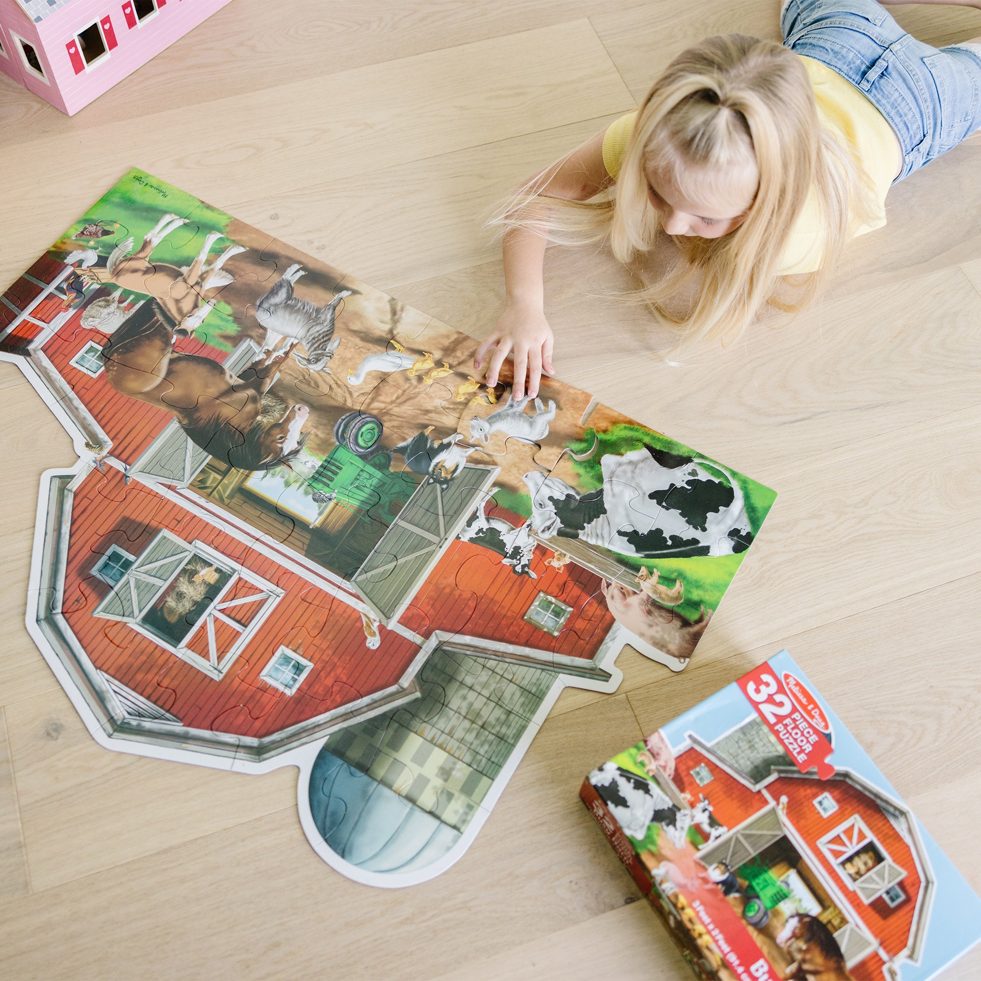 Busy Barn Shaped Floor Puzzle - 32 Pieces - Image 2