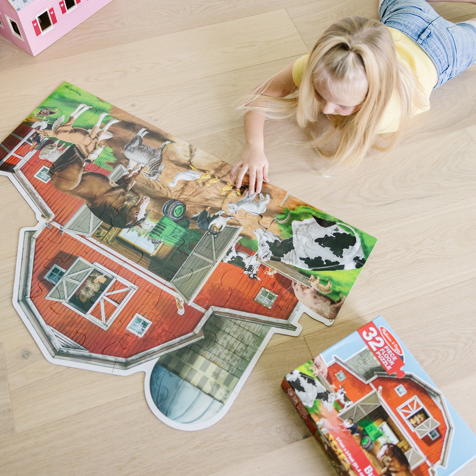 Busy Barn Shaped Floor Puzzle - 32 Pieces - Image 6