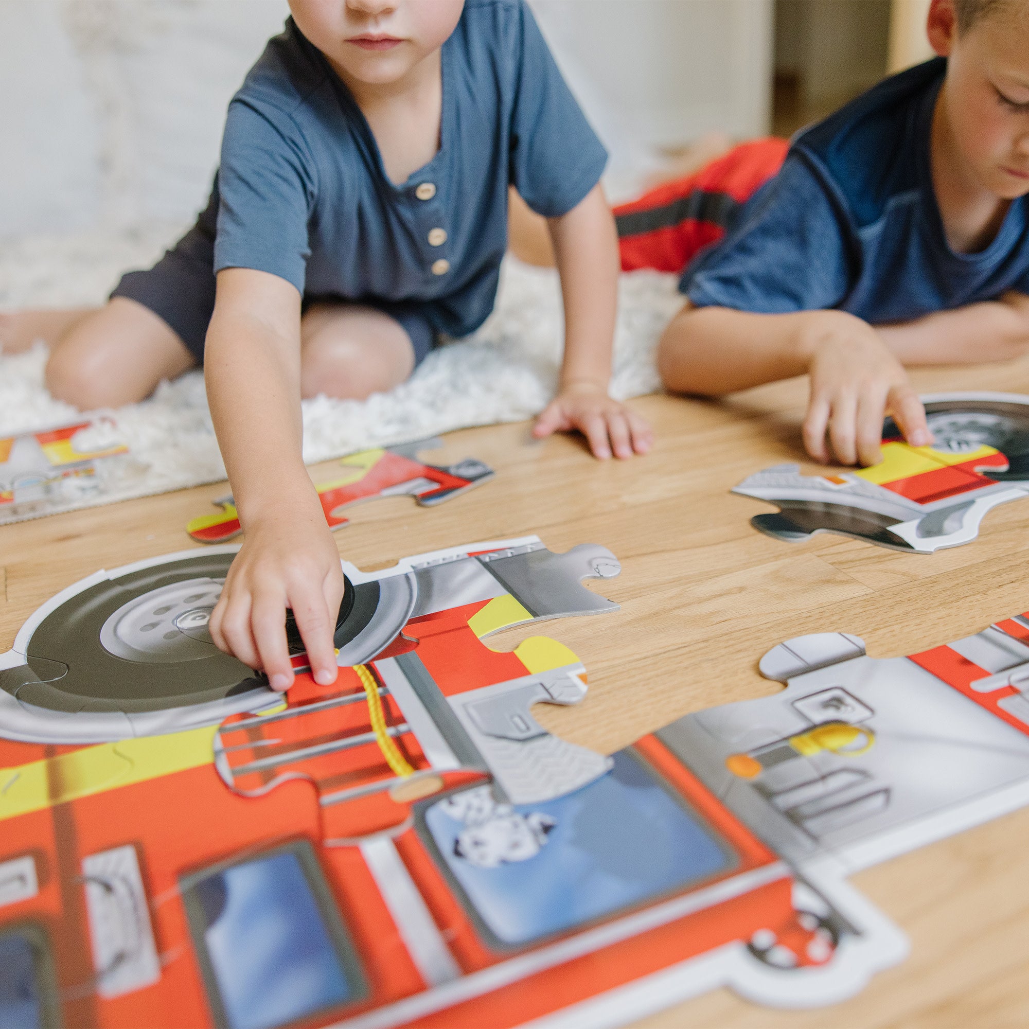 Giant Fire Truck Floor Puzzle - 24 Pieces - Image 5