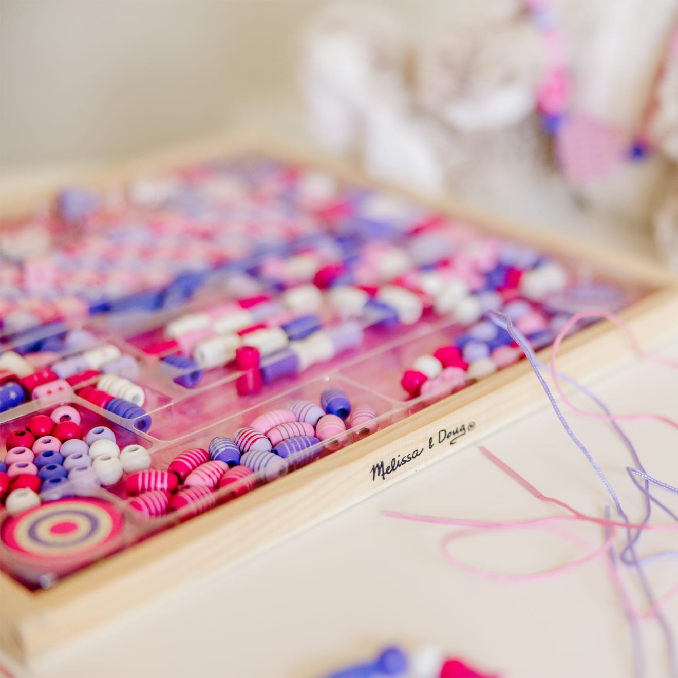 Created by Me! Sparkle & Shimmer Beads Wooden Bead Kit - Image 5