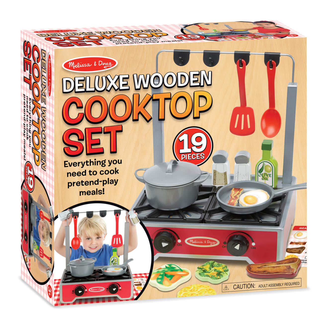 Deluxe Wooden Cooktop Set - Image 3