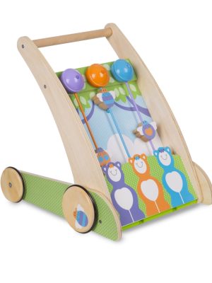 First Play Wooden Ring and Ding Forest Friends Push Toy
