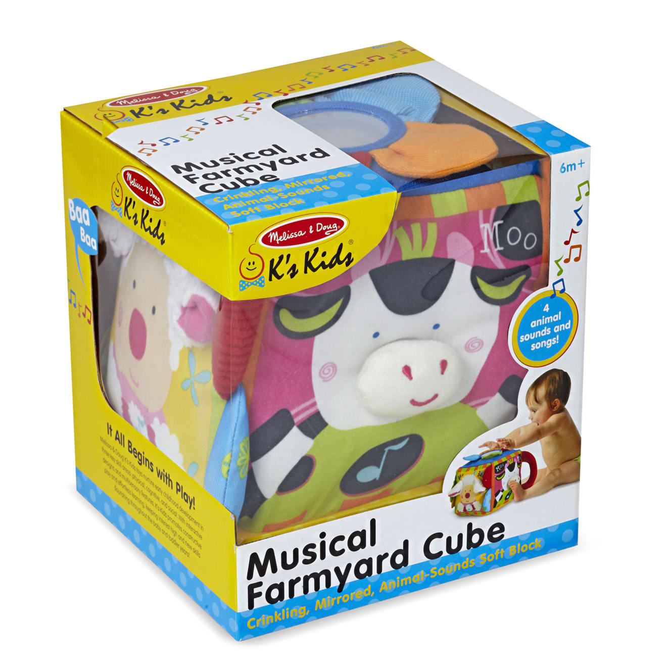 K's Kids Musical Farmyard Cube Learning Toy - Image 3