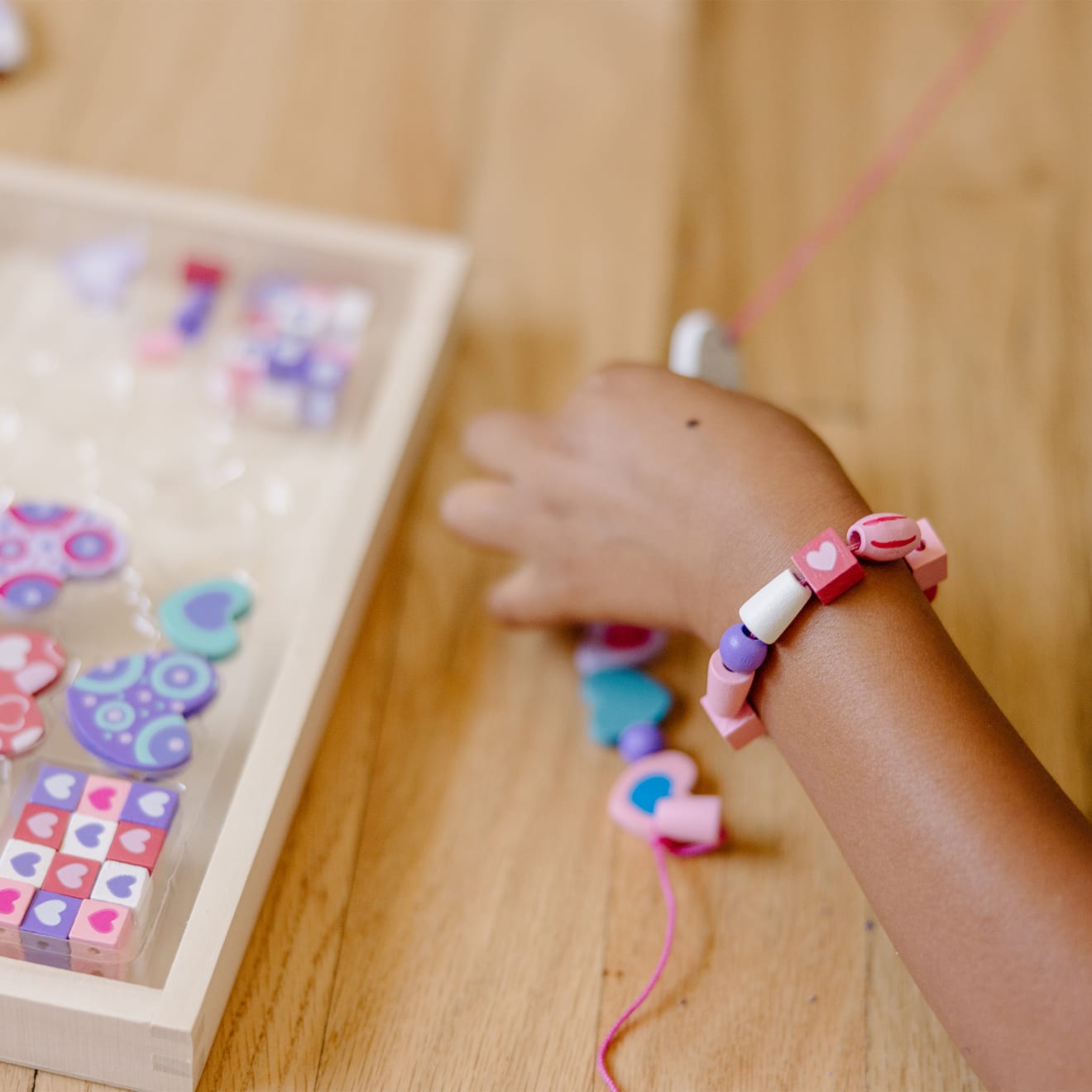 Created by Me! Heart Beads Wooden Bead Kit - Image 5
