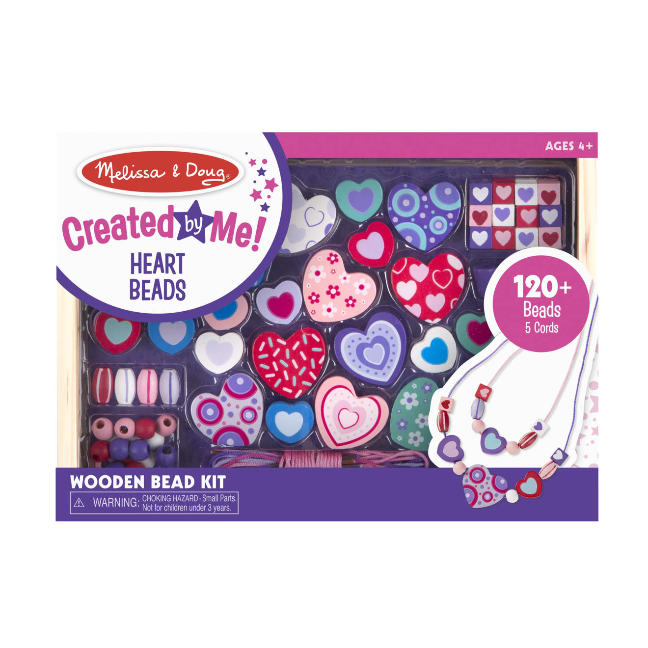 Created by Me! Heart Beads Wooden Bead Kit