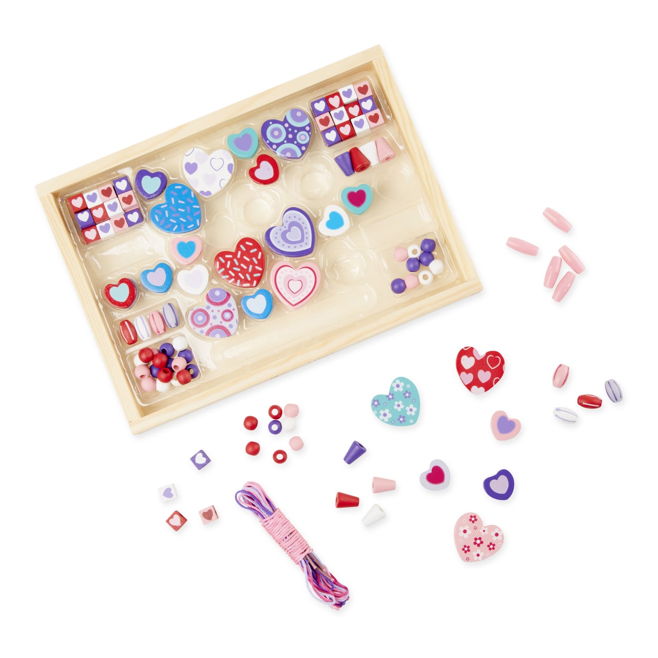 Created by Me! Heart Beads Wooden Bead Kit - Image 3