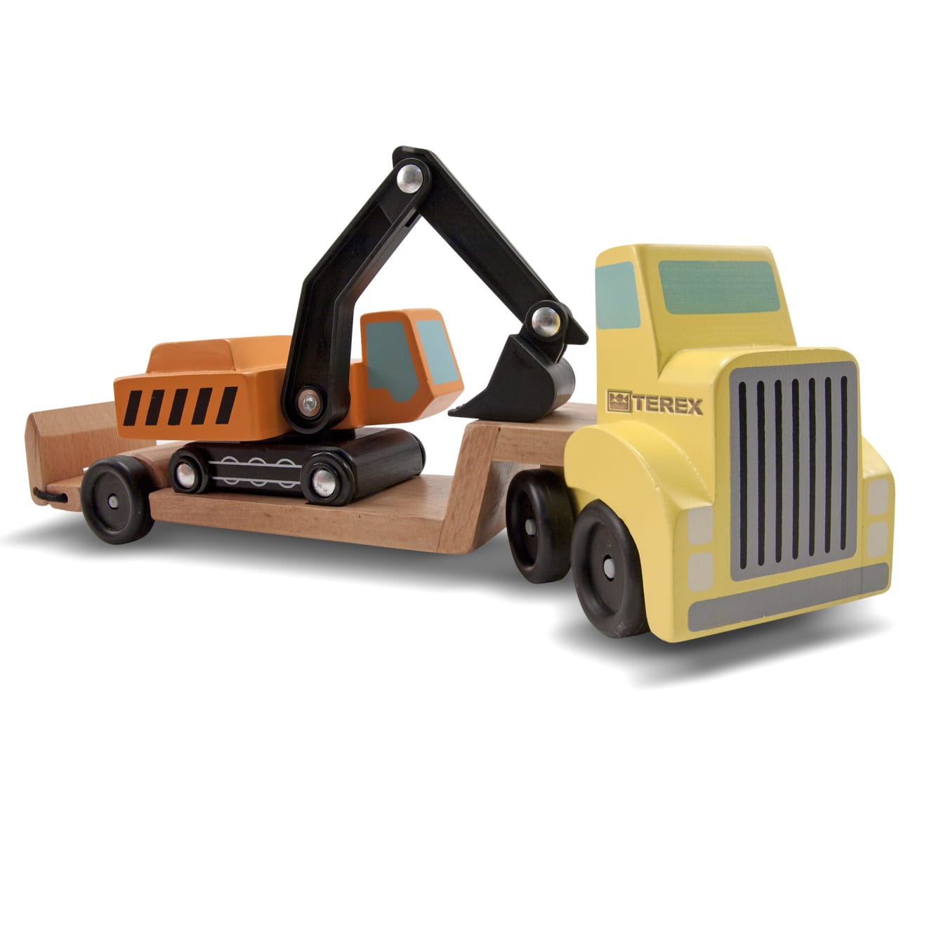 Trailer & Excavator Wooden Vehicles Play Set - Image 7