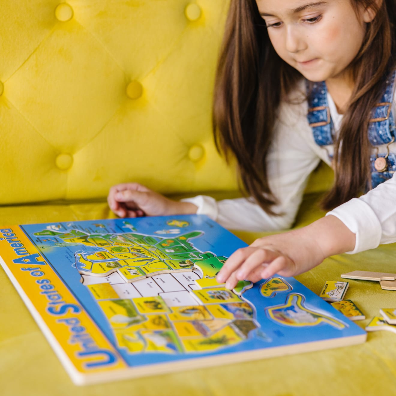 U.S.A. Map Wooden Puzzle - Image 6