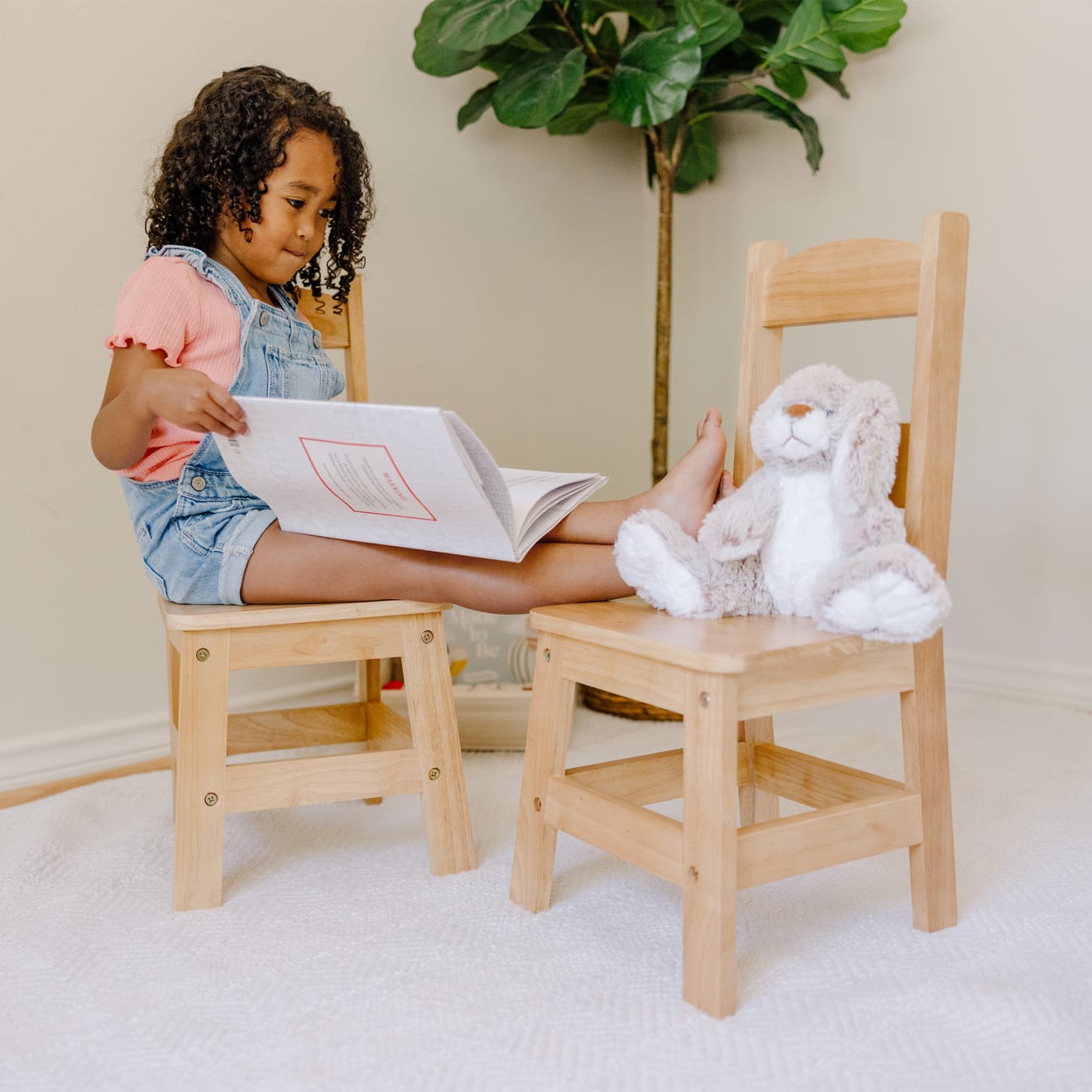 Pair of Solid Wood Chairs 2-Piece Set - Image 7