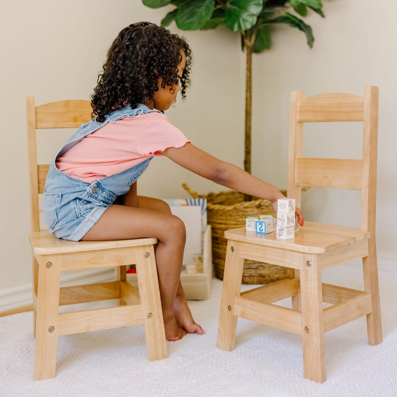 Pair of Solid Wood Chairs 2-Piece Set - Image 8