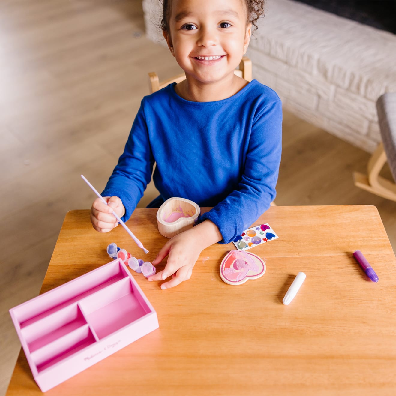 Decorate-Your-Own Wooden Heart Box - Image 2