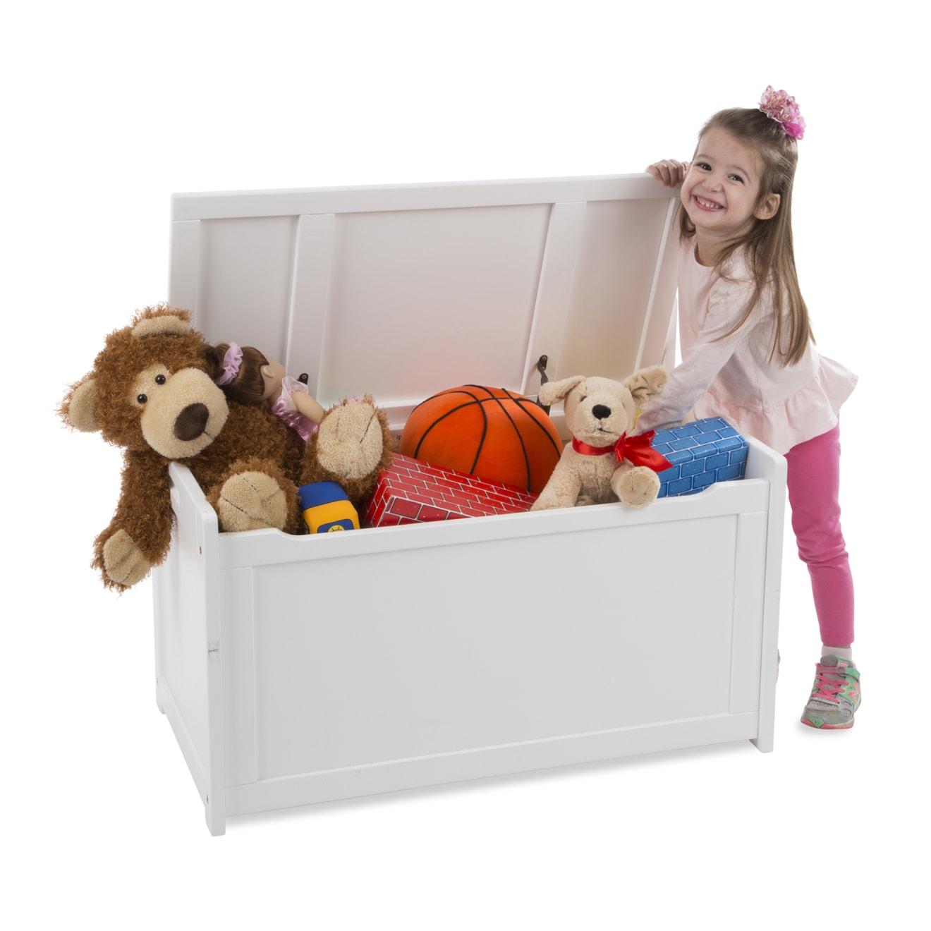 Wooden Toy Chest (White) - Image 8