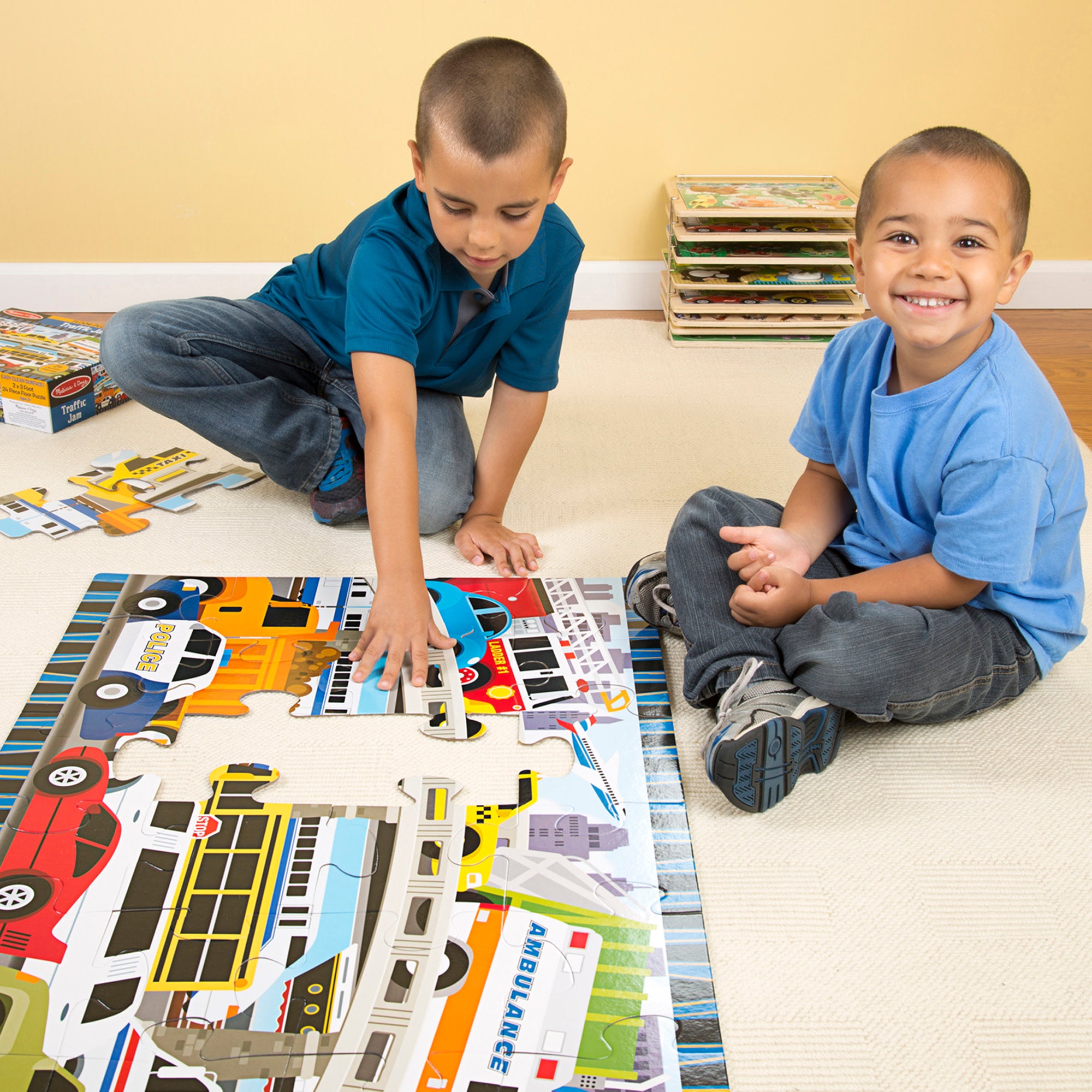Traffic Jam Floor Puzzle - 24 Pieces - Image 2