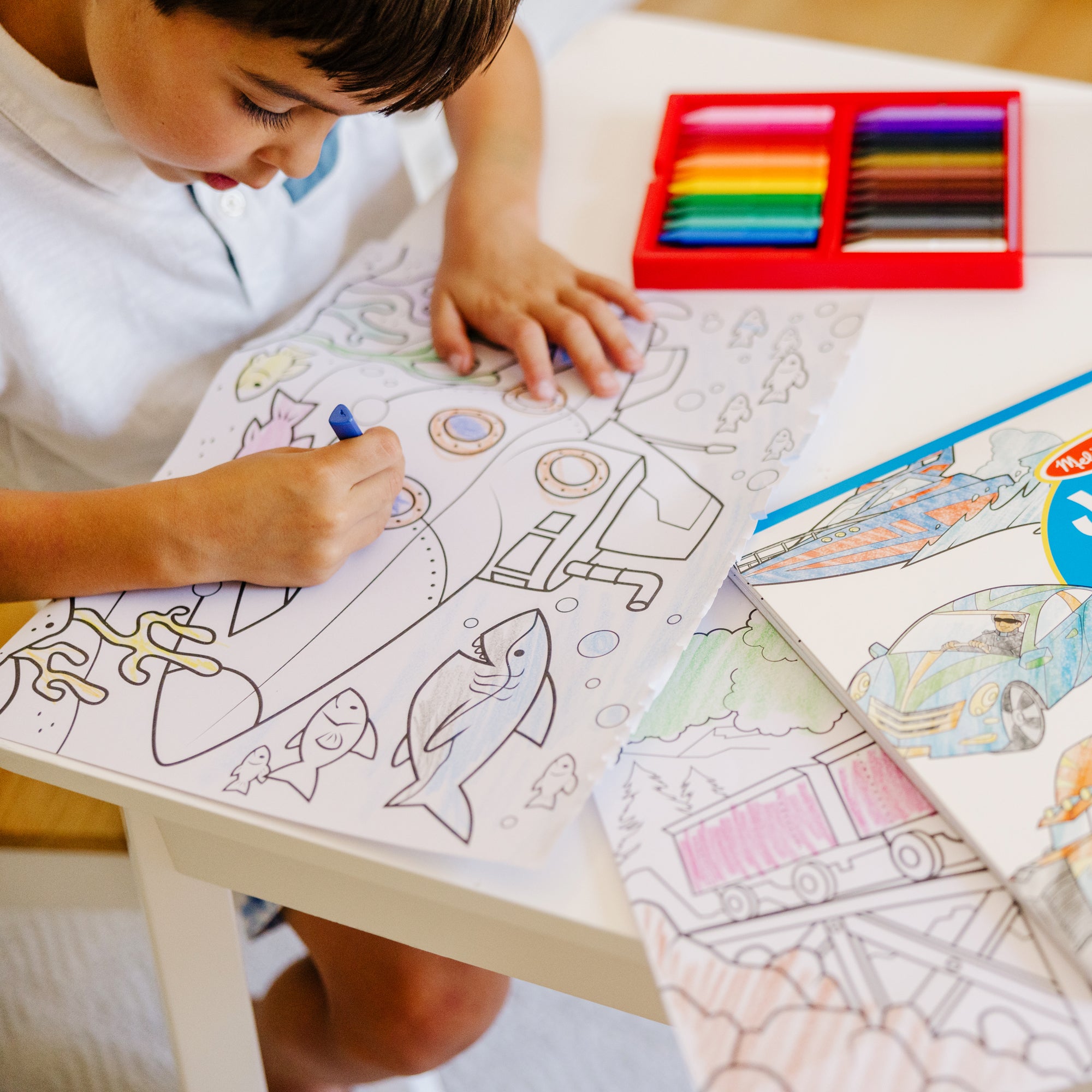 Jumbo Coloring Pad - Vehicles - Image 10